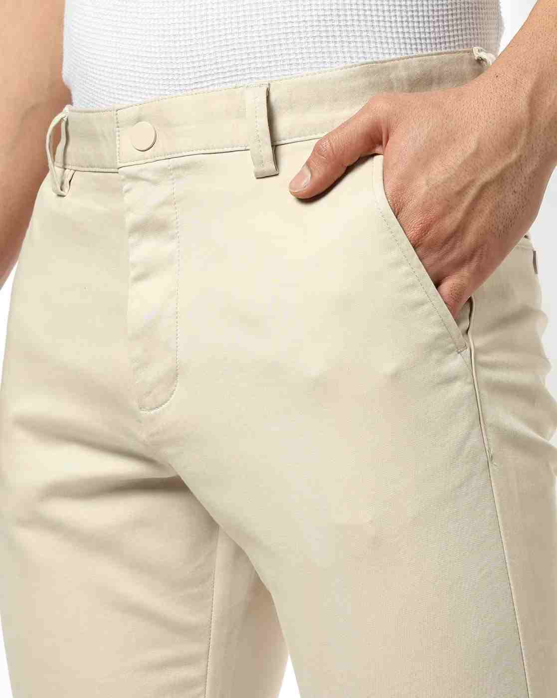 NETPLAY | Men Tapered Fit Flat-Front Chinos|4