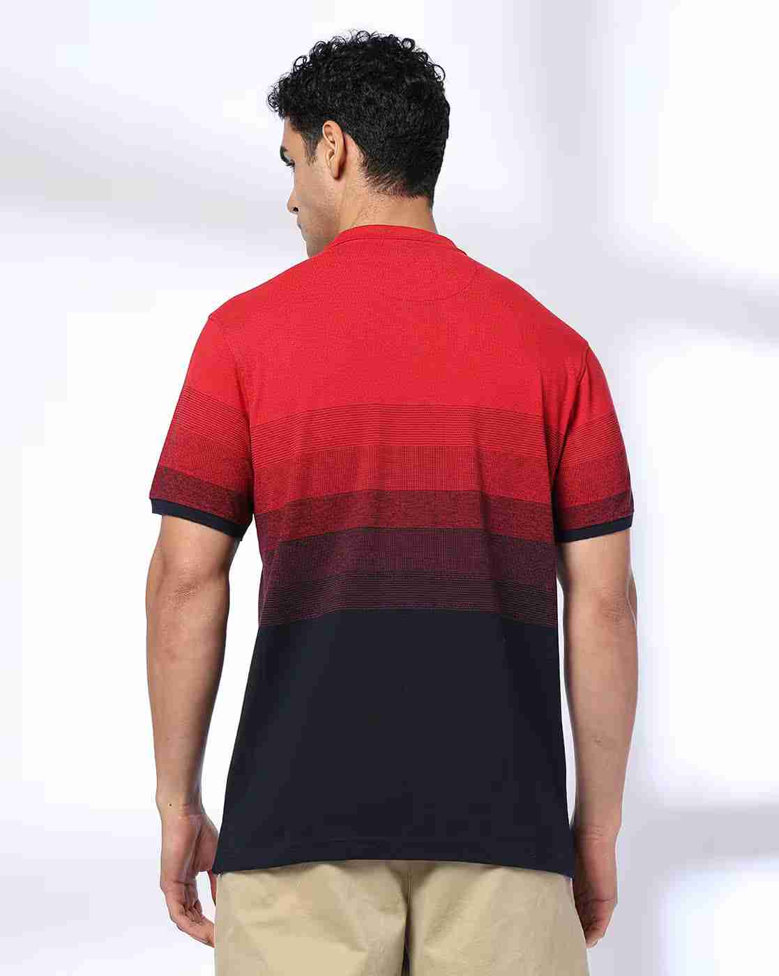 NETPLAY | Men Striped Slim Fit Polo T-Shirt|2