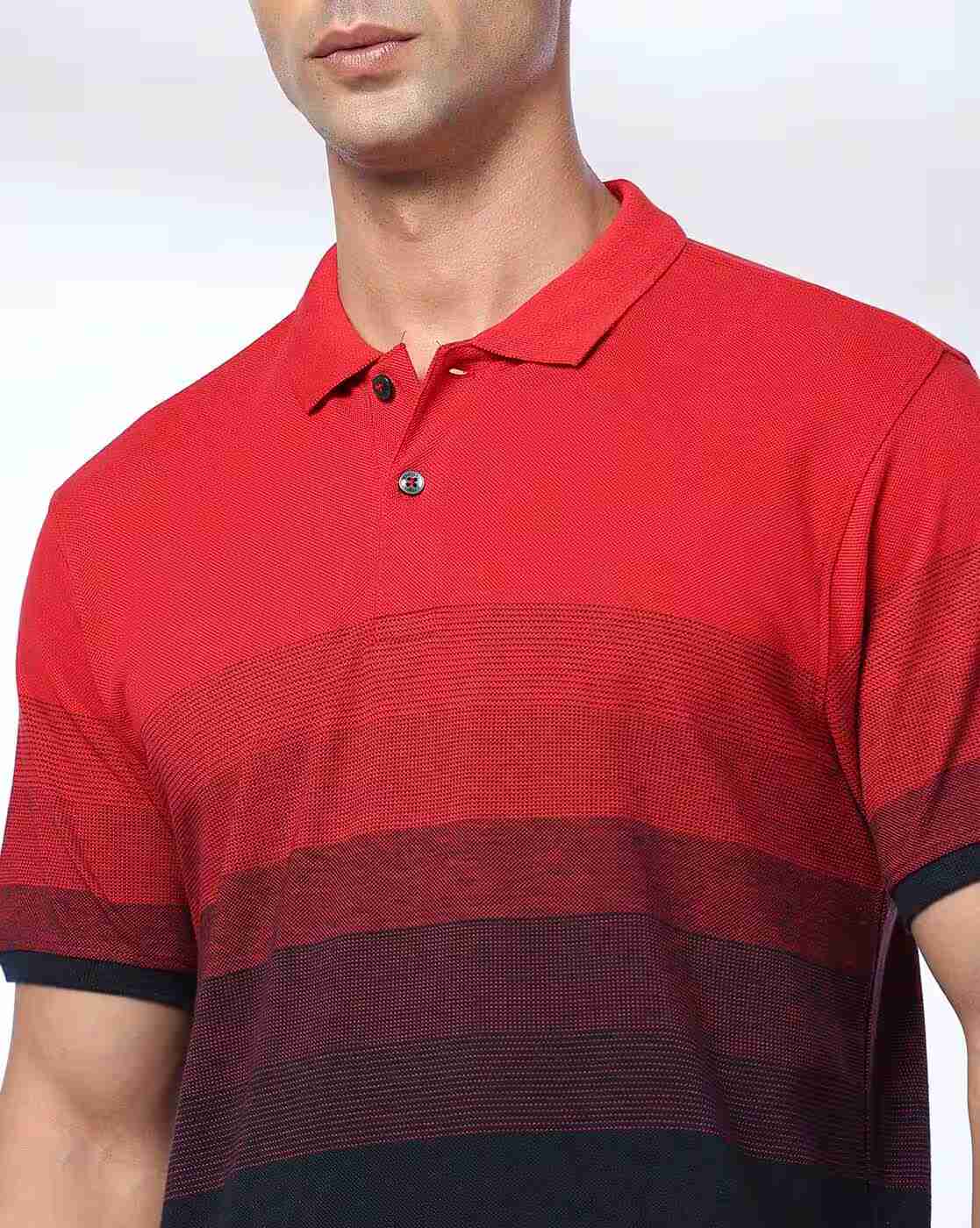 NETPLAY | Men Striped Slim Fit Polo T-Shirt|4