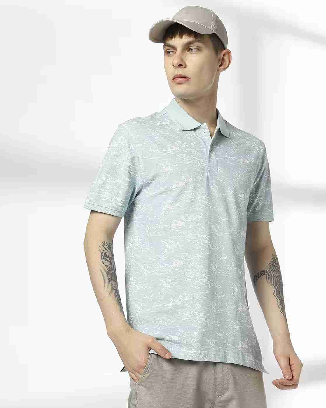 Men Printed Slim Fit Polo T-Shirt