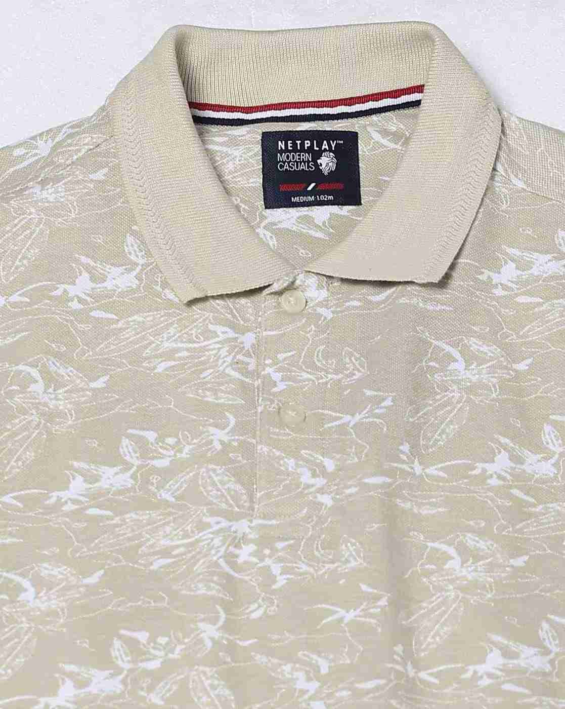 NETPLAY | Men Printed Slim Fit Polo T-Shirt|5