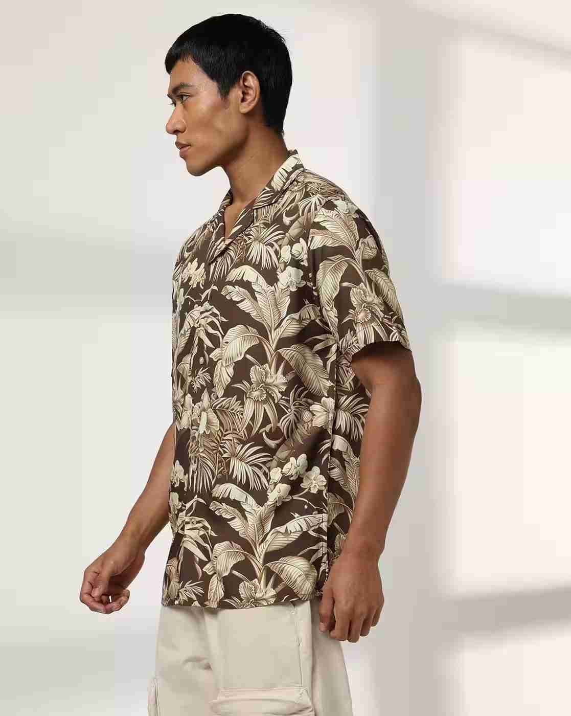 NETPLAY | Men Tropical Print Regular Fit Shirt|1