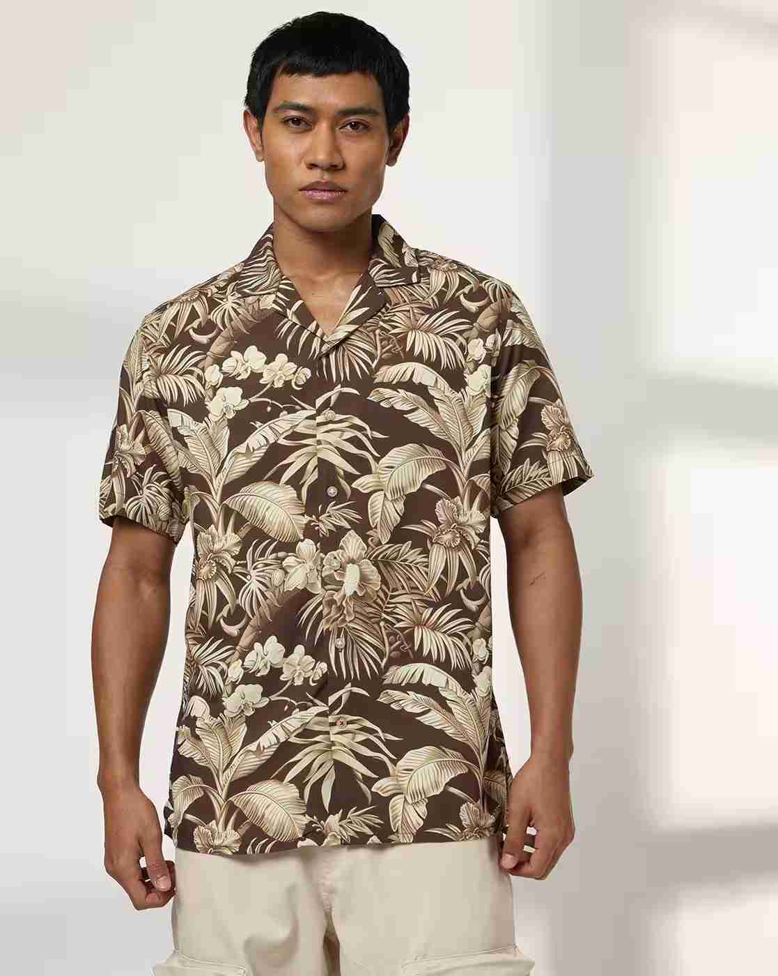 NETPLAY | Men Tropical Print Regular Fit Shirt|3