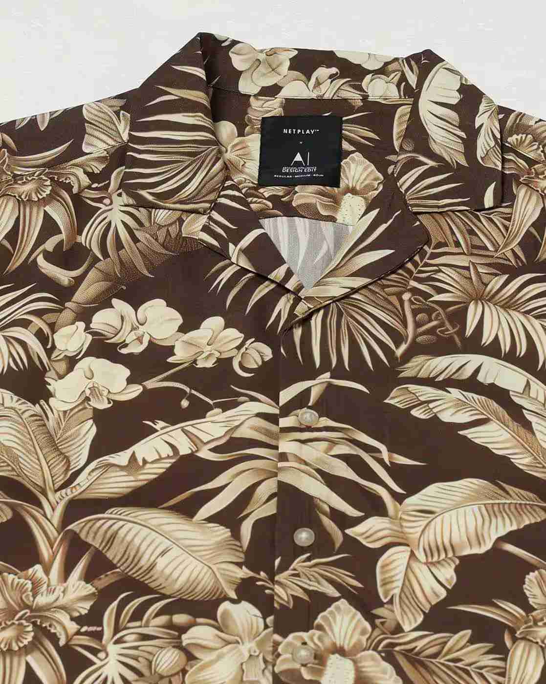 NETPLAY | Men Tropical Print Regular Fit Shirt|6