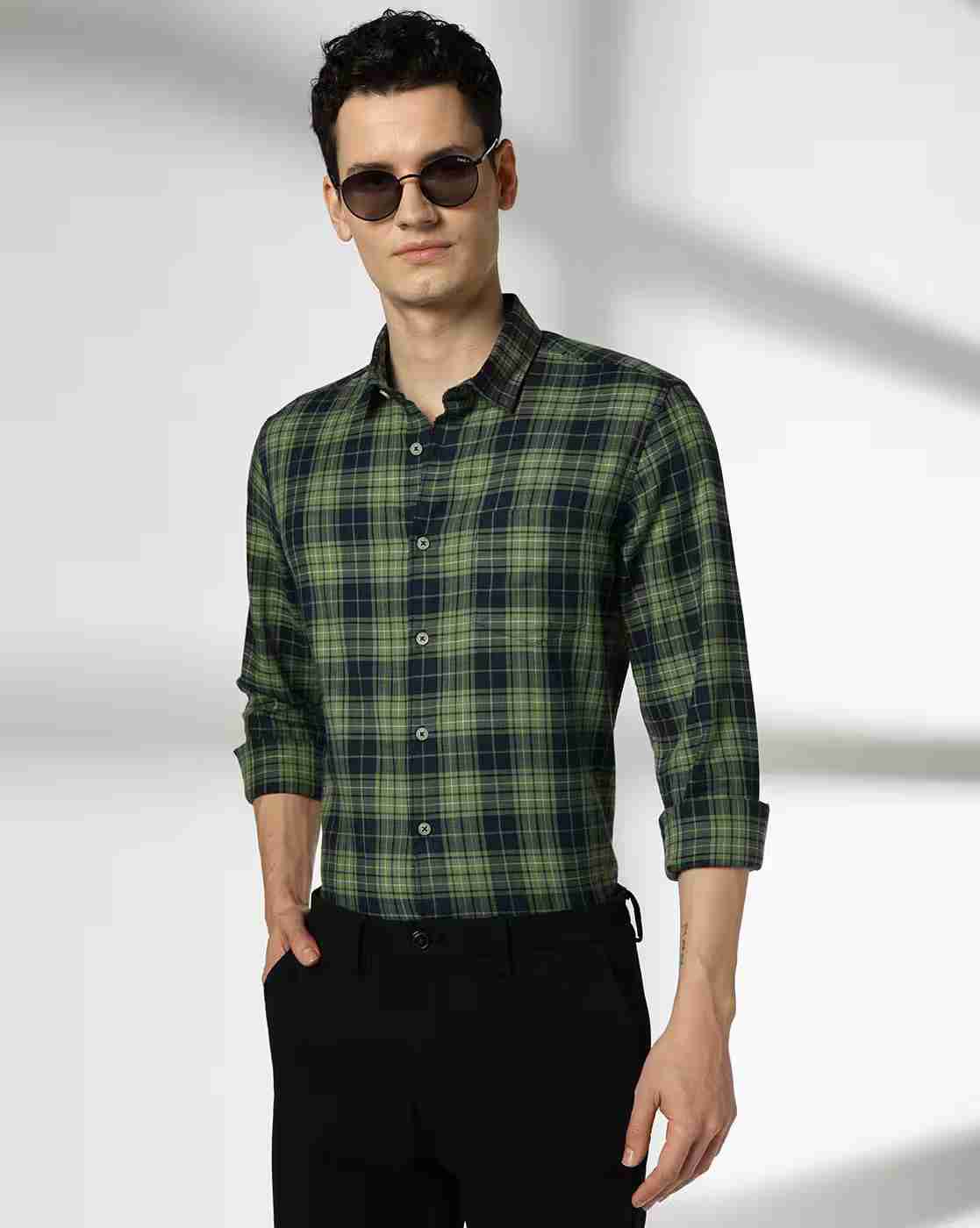 NETPLAY | Men Checked Smart Fit Shirt|0