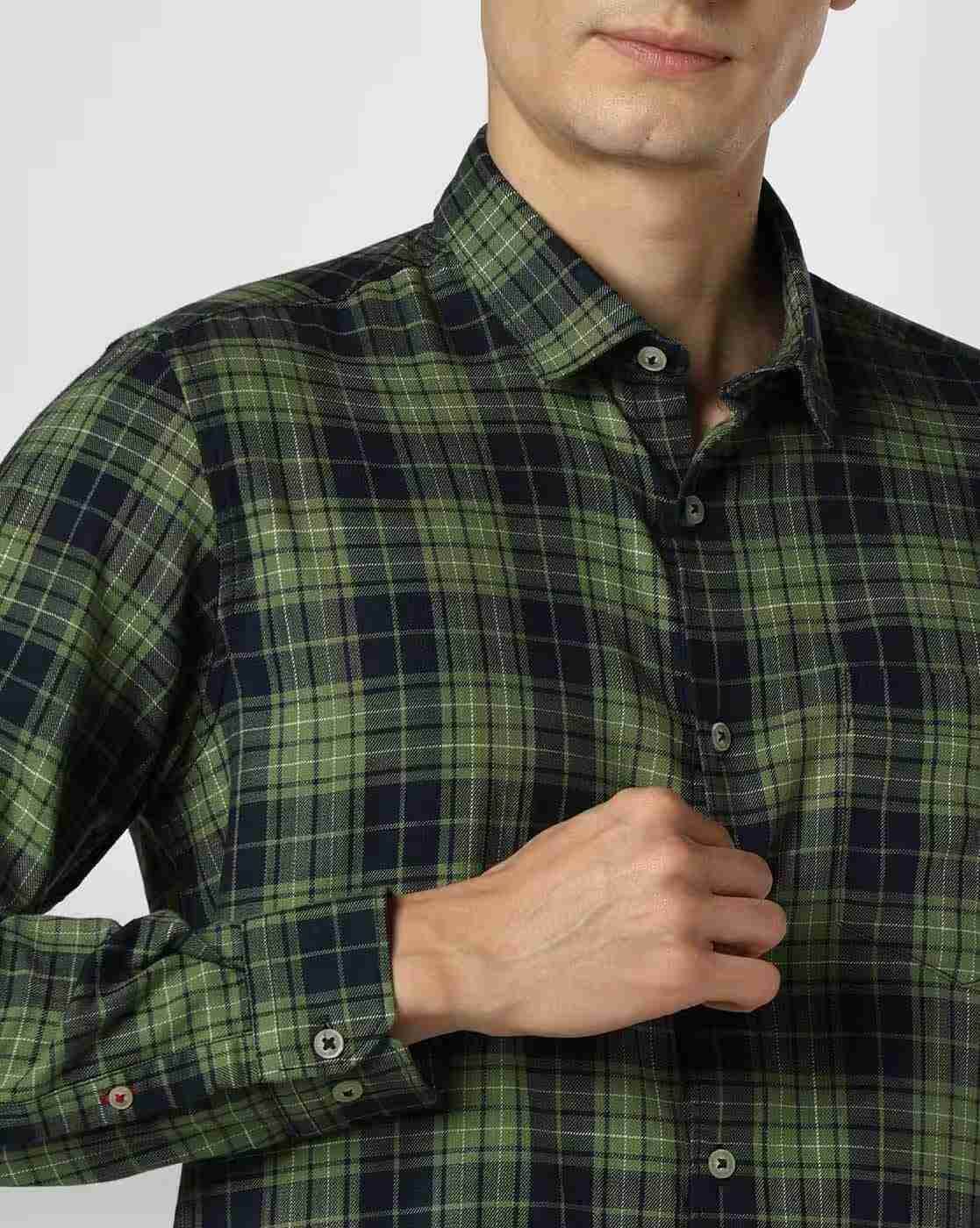 NETPLAY | Men Checked Smart Fit Shirt|4