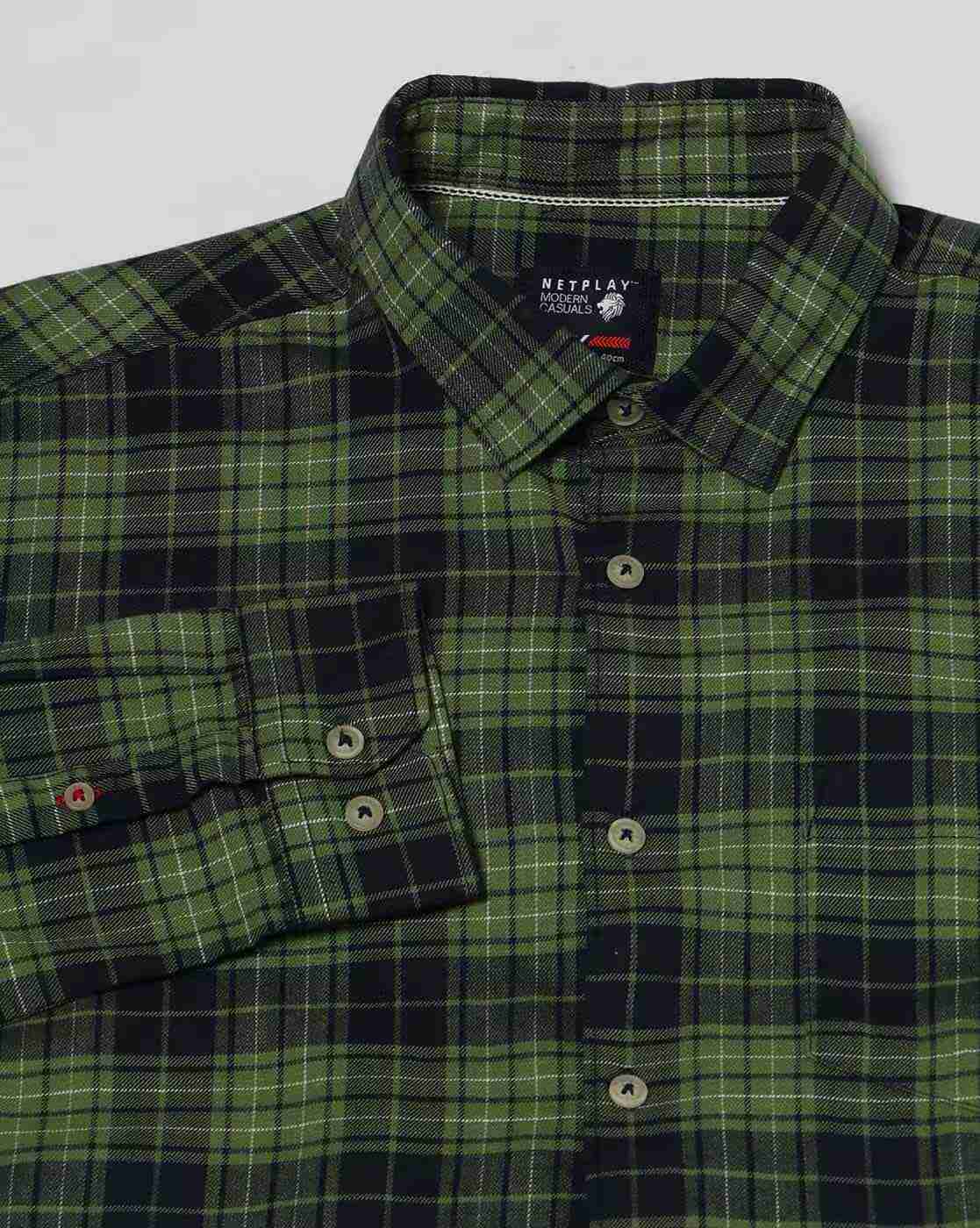NETPLAY | Men Checked Smart Fit Shirt|5
