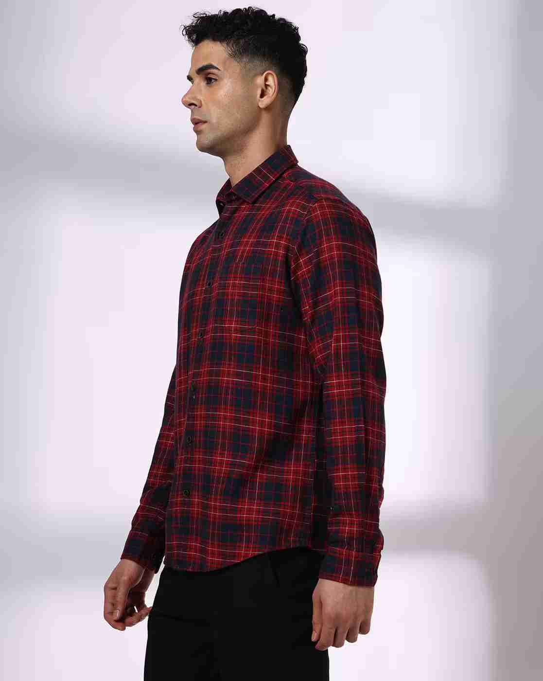 NETPLAY | Men Checked Smart Fit Shirt|1