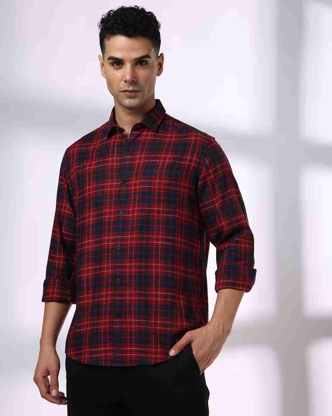 NETPLAY | Men Checked Smart Fit Shirt|3