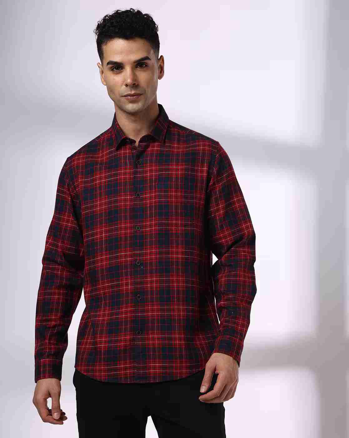 NETPLAY | Men Checked Smart Fit Shirt|4