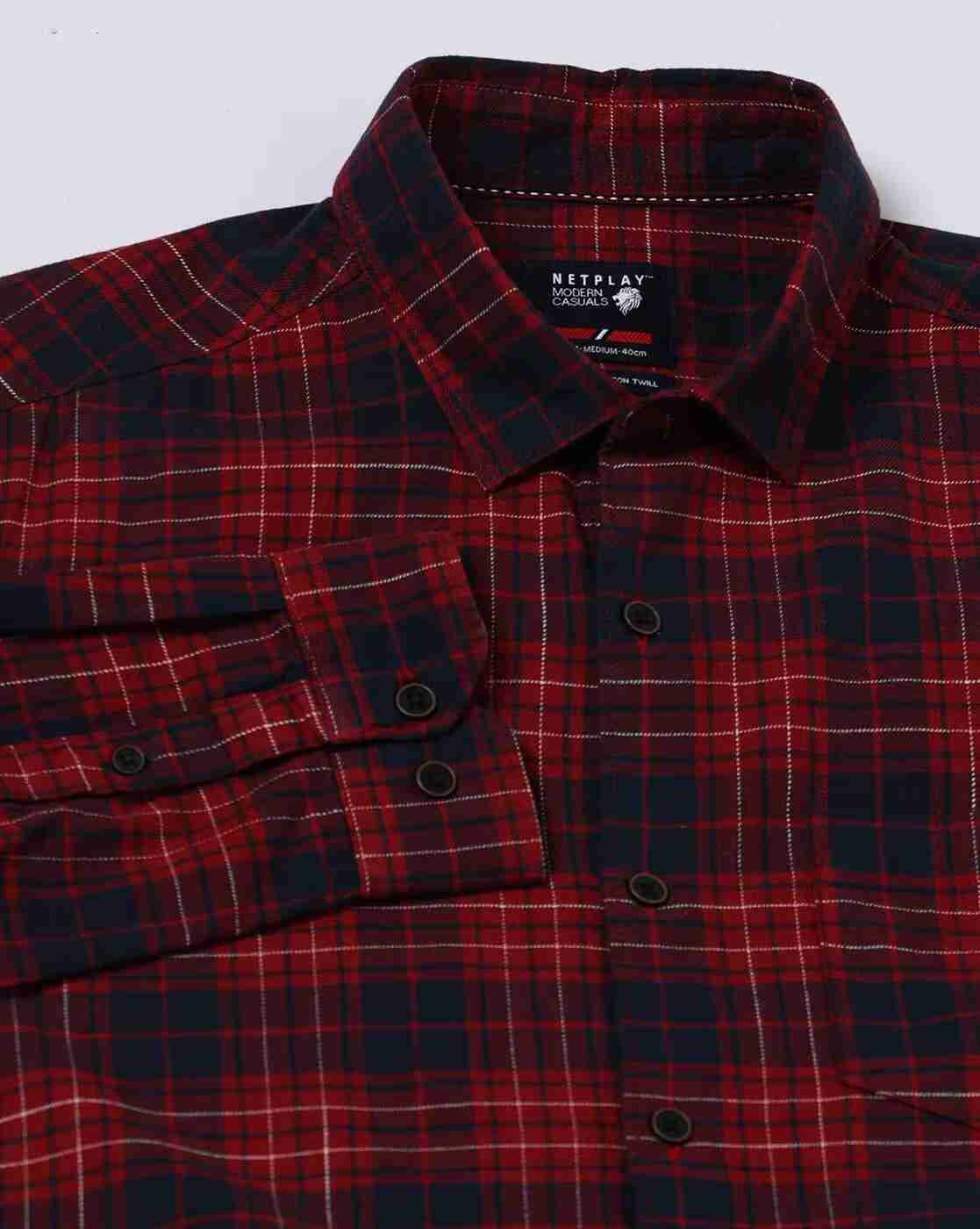 NETPLAY | Men Checked Smart Fit Shirt|6