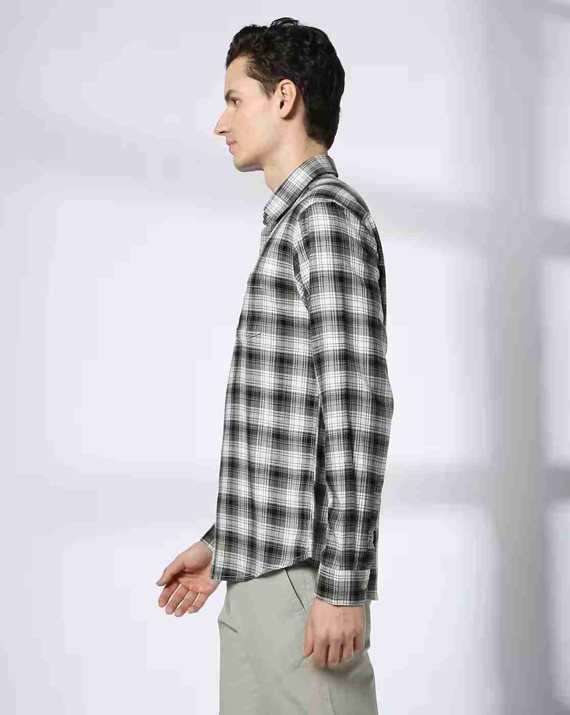 NETPLAY | Men Checked Regular Fit Shirt with Patch Pocket|2