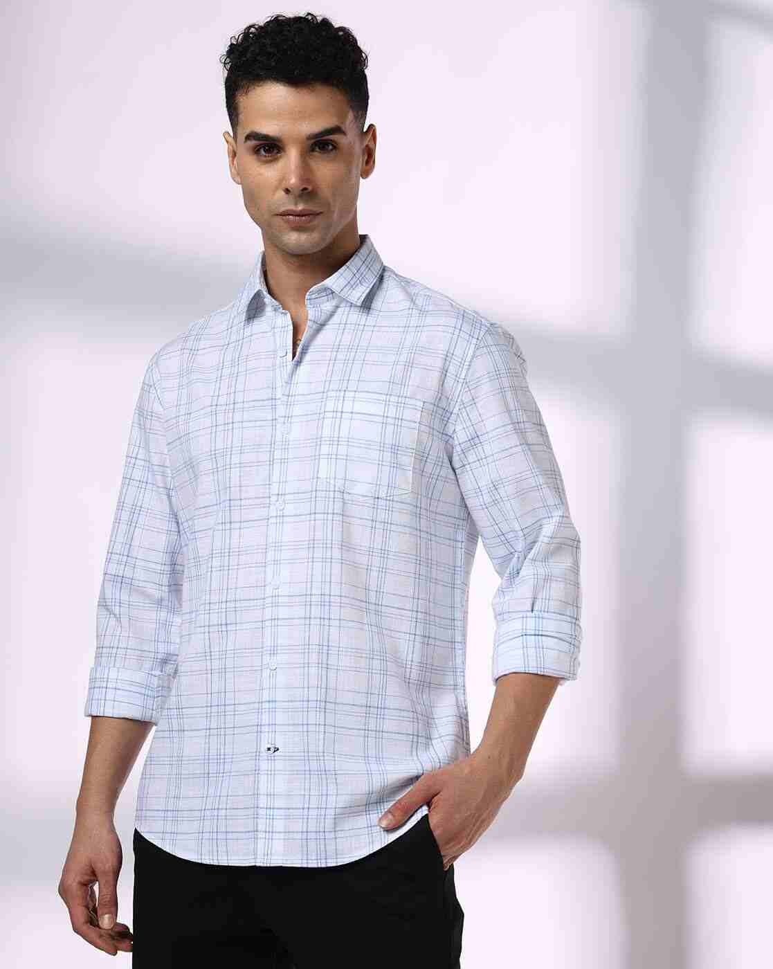 NETPLAY | Men Checked Regular Fit Shirt with Patch Pocket|3