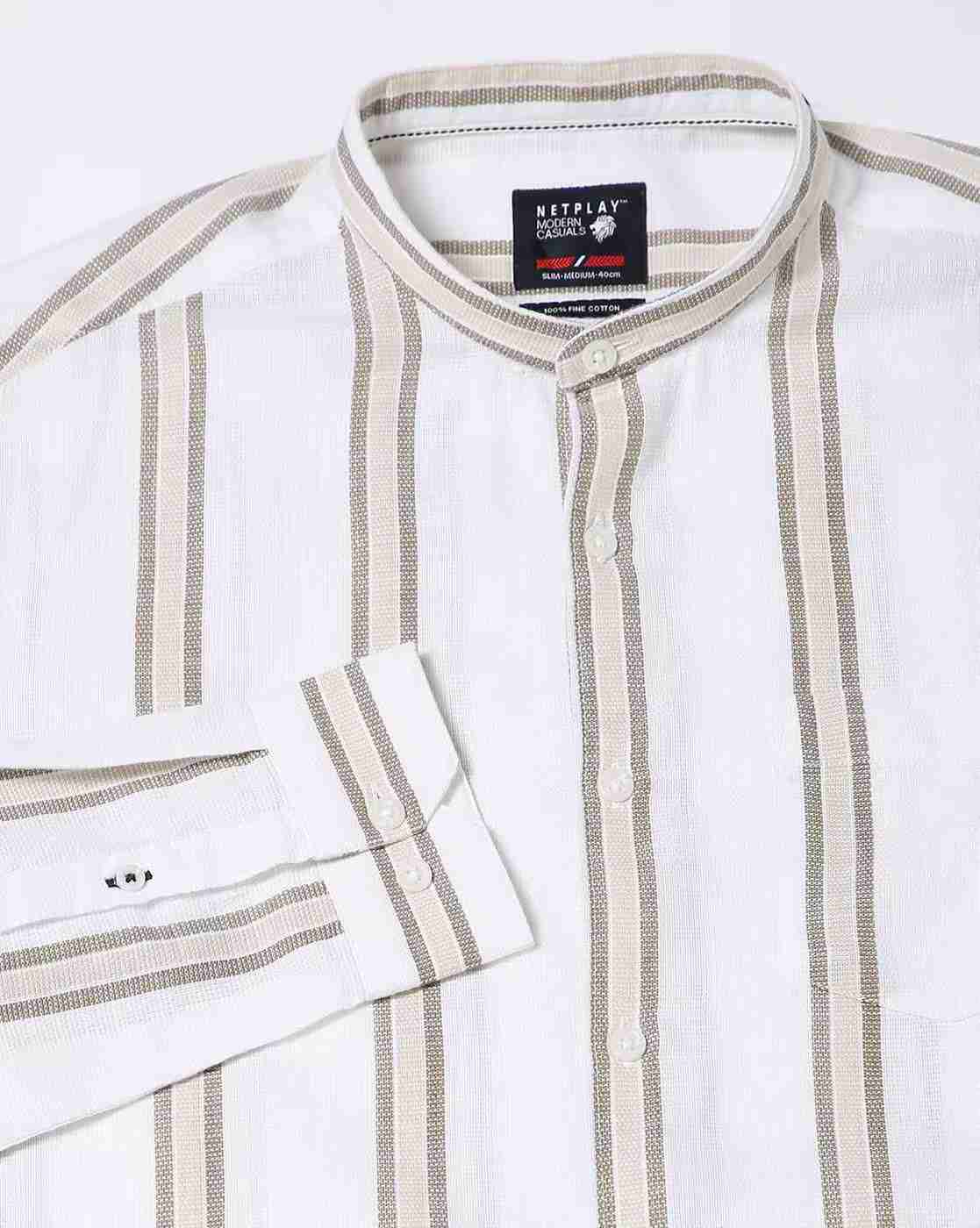 NETPLAY | Men Striped Smart Fit Shirt|5