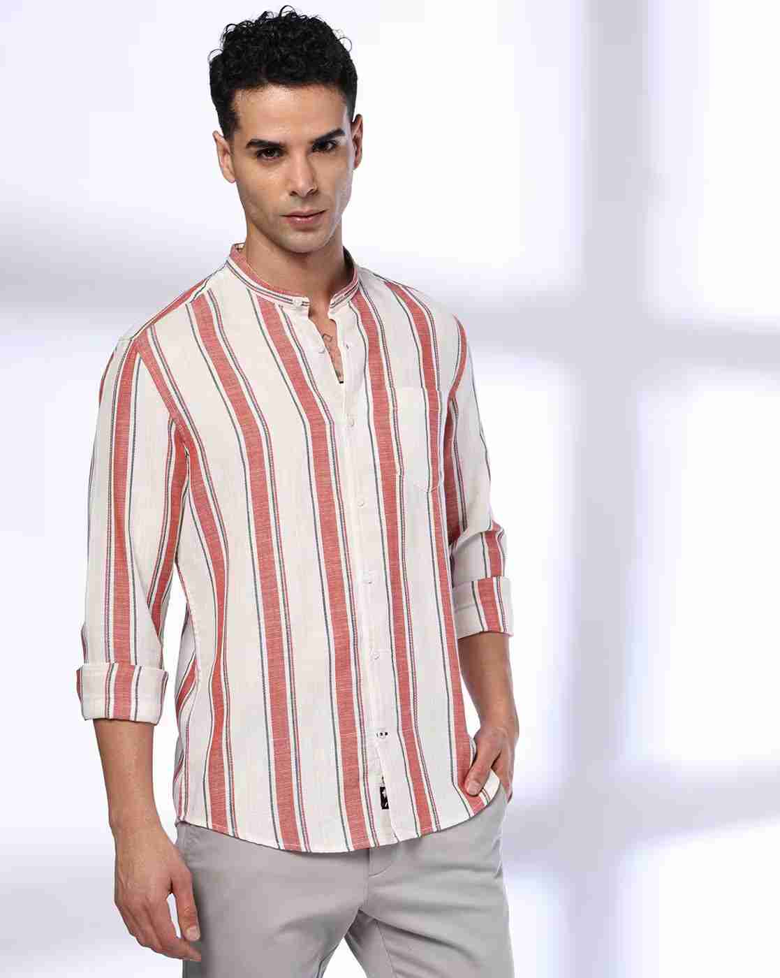 Men Striped Smart Fit Shirt