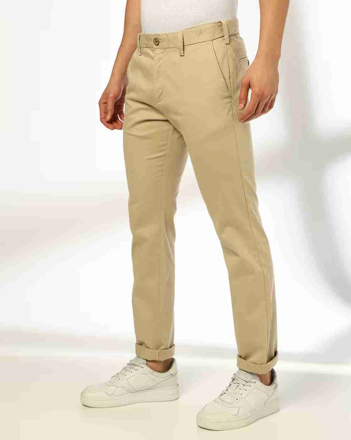 NETPLAY | Men Tapered Fit Flat-Front Chinos|1