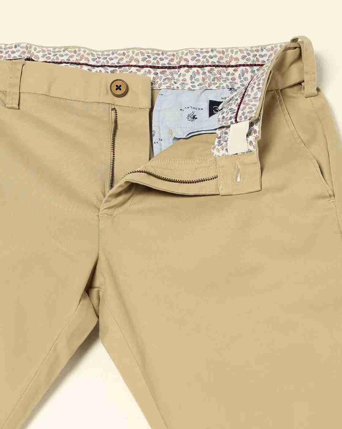 NETPLAY | Men Tapered Fit Flat-Front Chinos|4