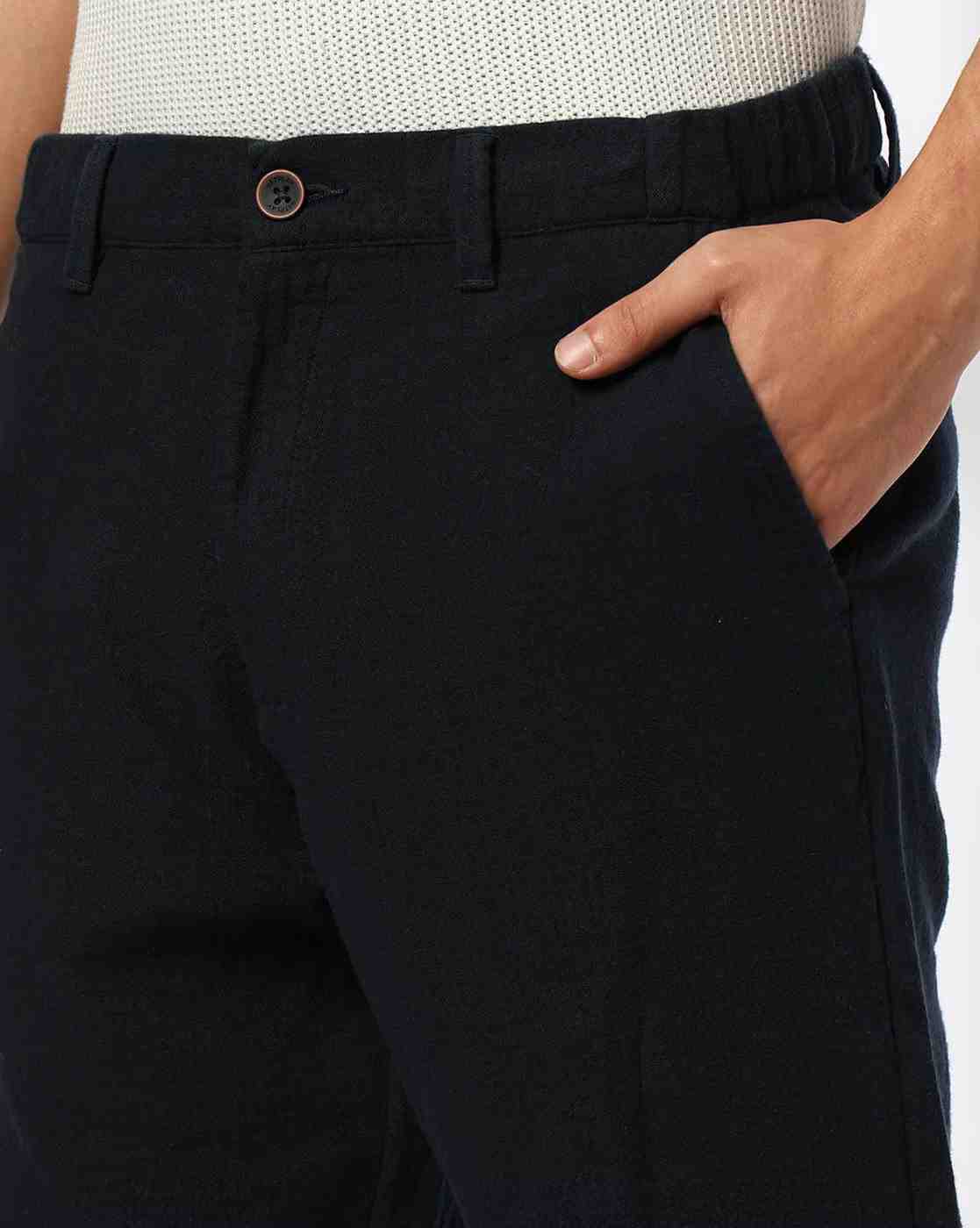 NETPLAY | Men Slim Fit Flat-Front Trousers|3