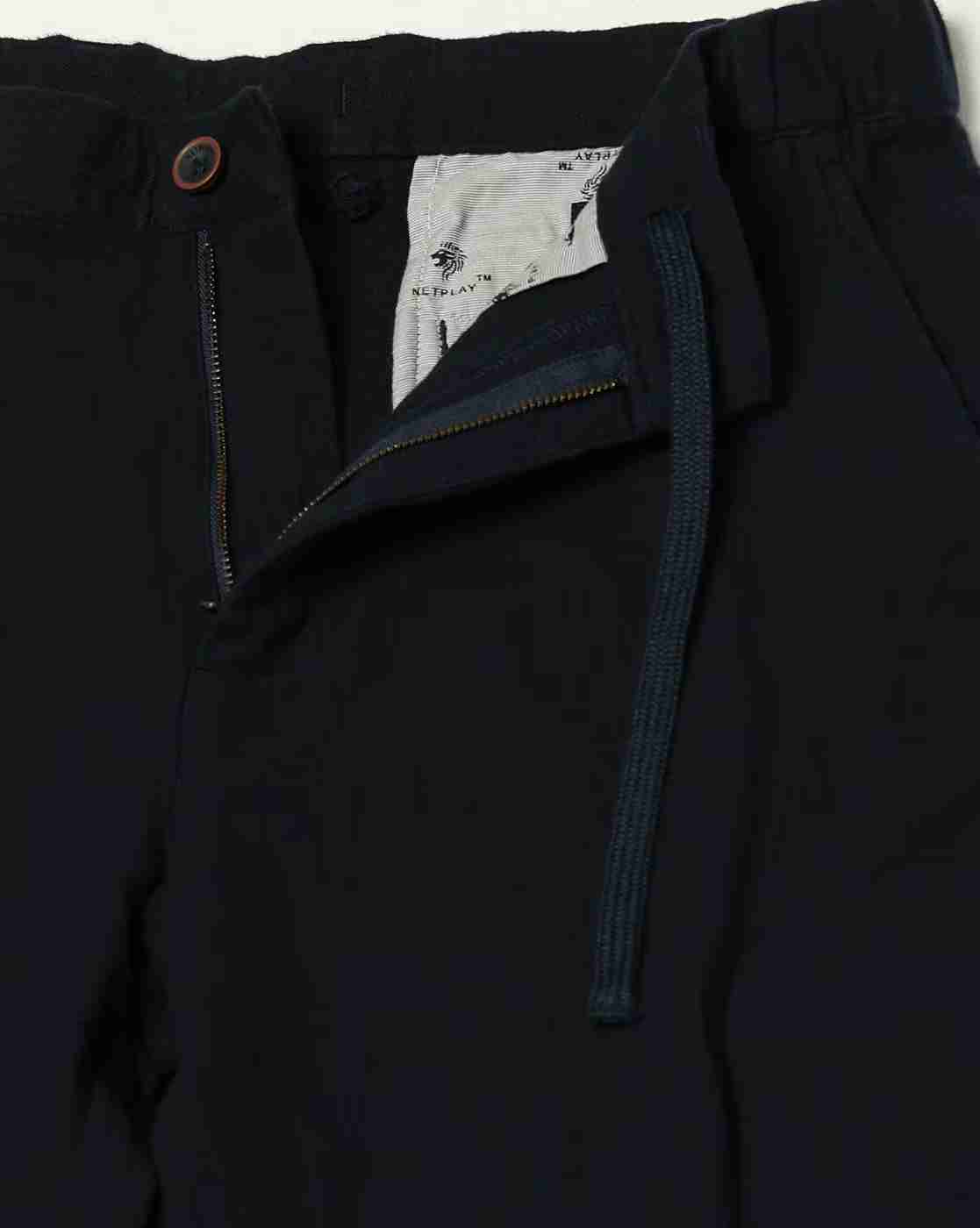 NETPLAY | Men Slim Fit Flat-Front Trousers|4