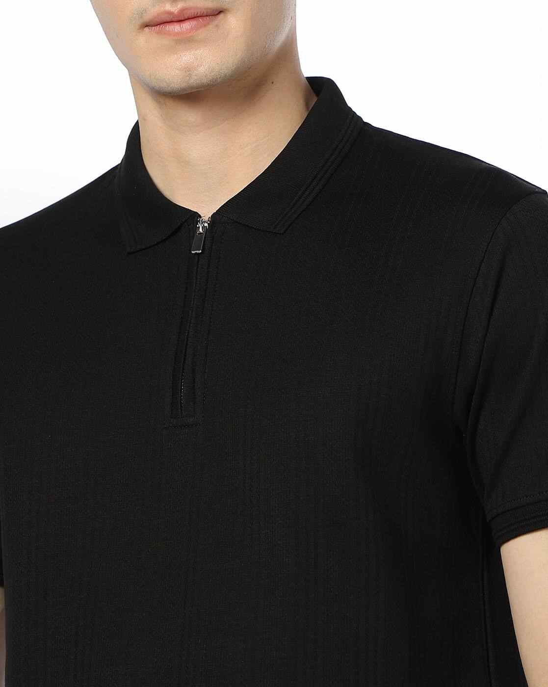 NETPLAY | Men Self-Structured Slim Fit Polo T-Shirt|4