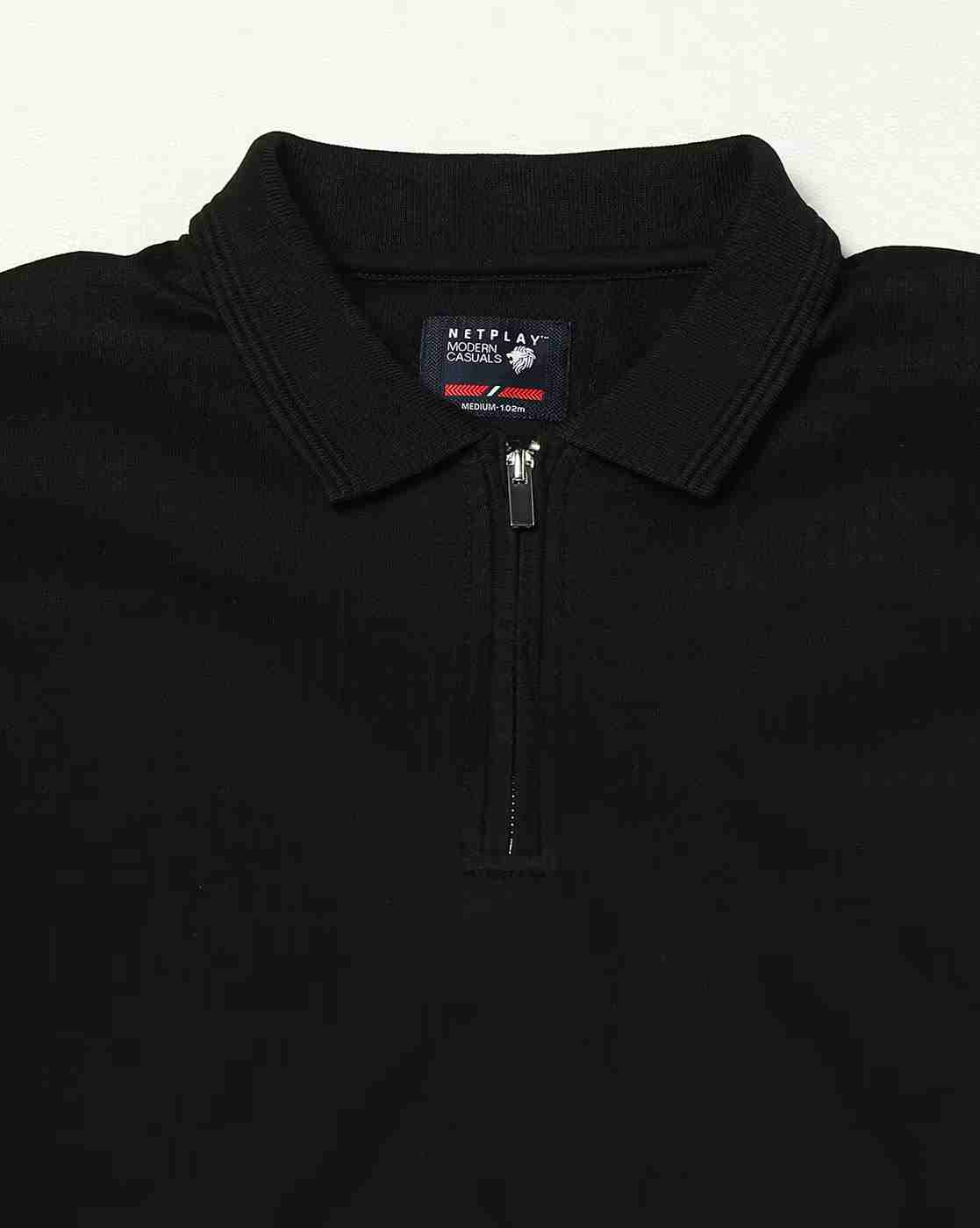 NETPLAY | Men Self-Structured Slim Fit Polo T-Shirt|5