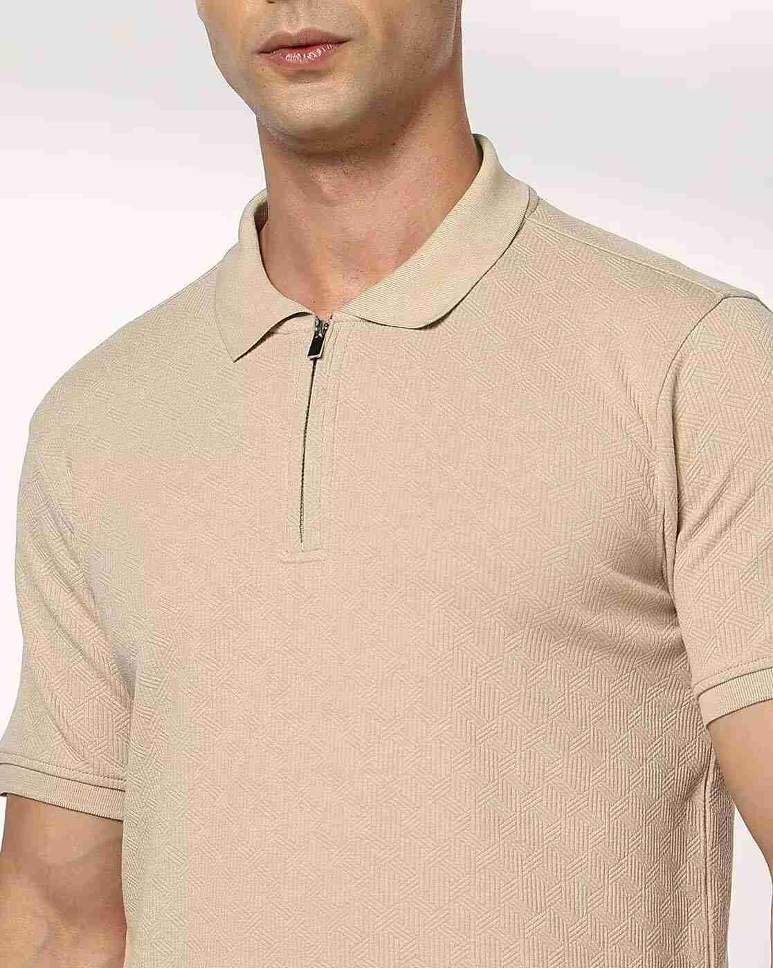 NETPLAY | Men Self-Structured Slim Fit Polo T-Shirt|4