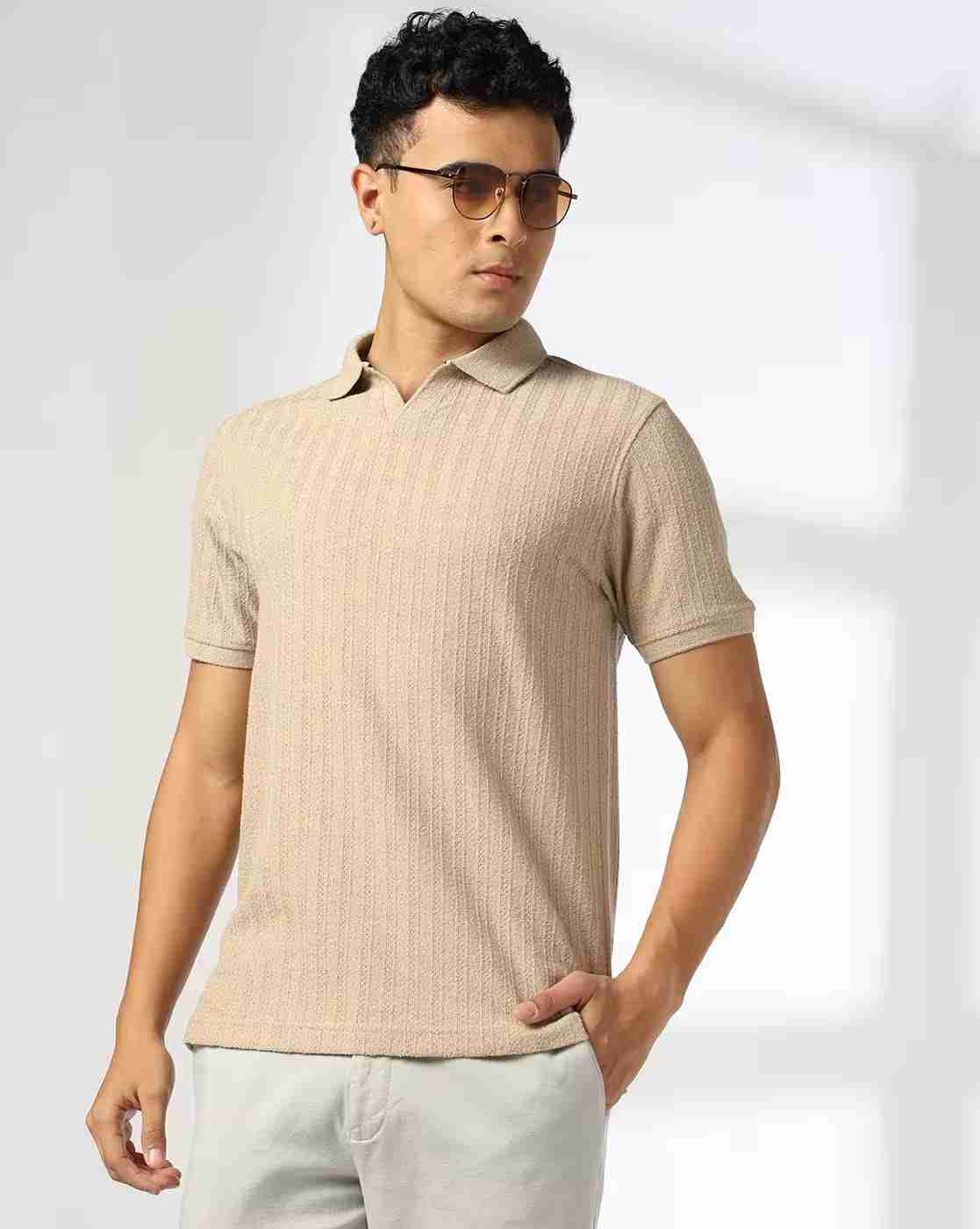 Men Slim Fit Polo T-Shirt