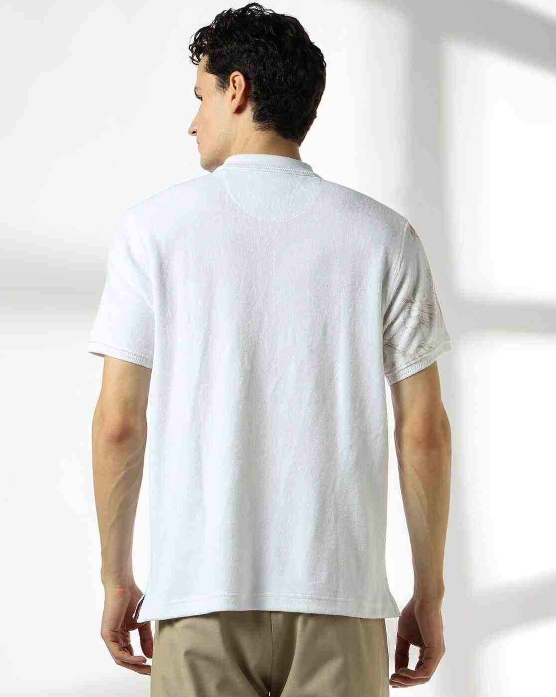 NETPLAY | Men Floral Print Slim Fit Polo T-Shirt|2