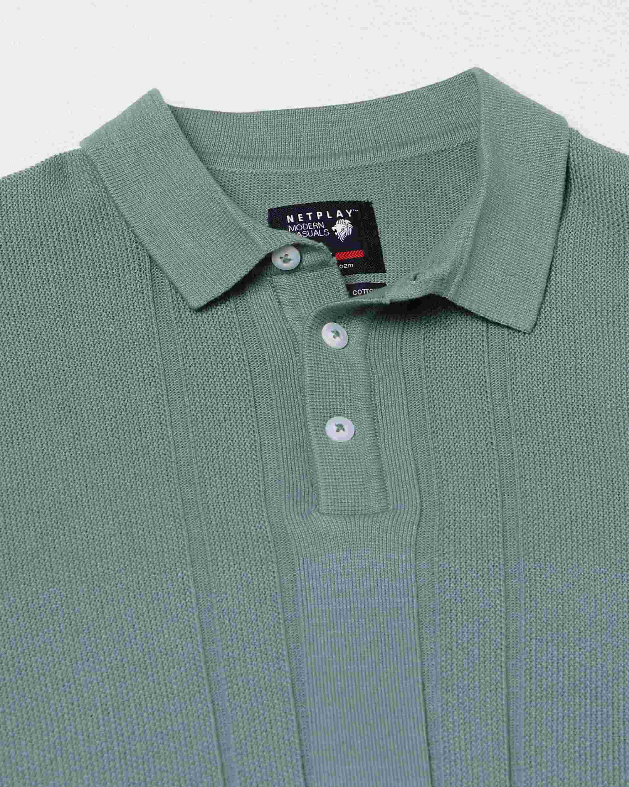 NETPLAY | Men Flat Knit Regular Fit Polo T-.Shirt|5