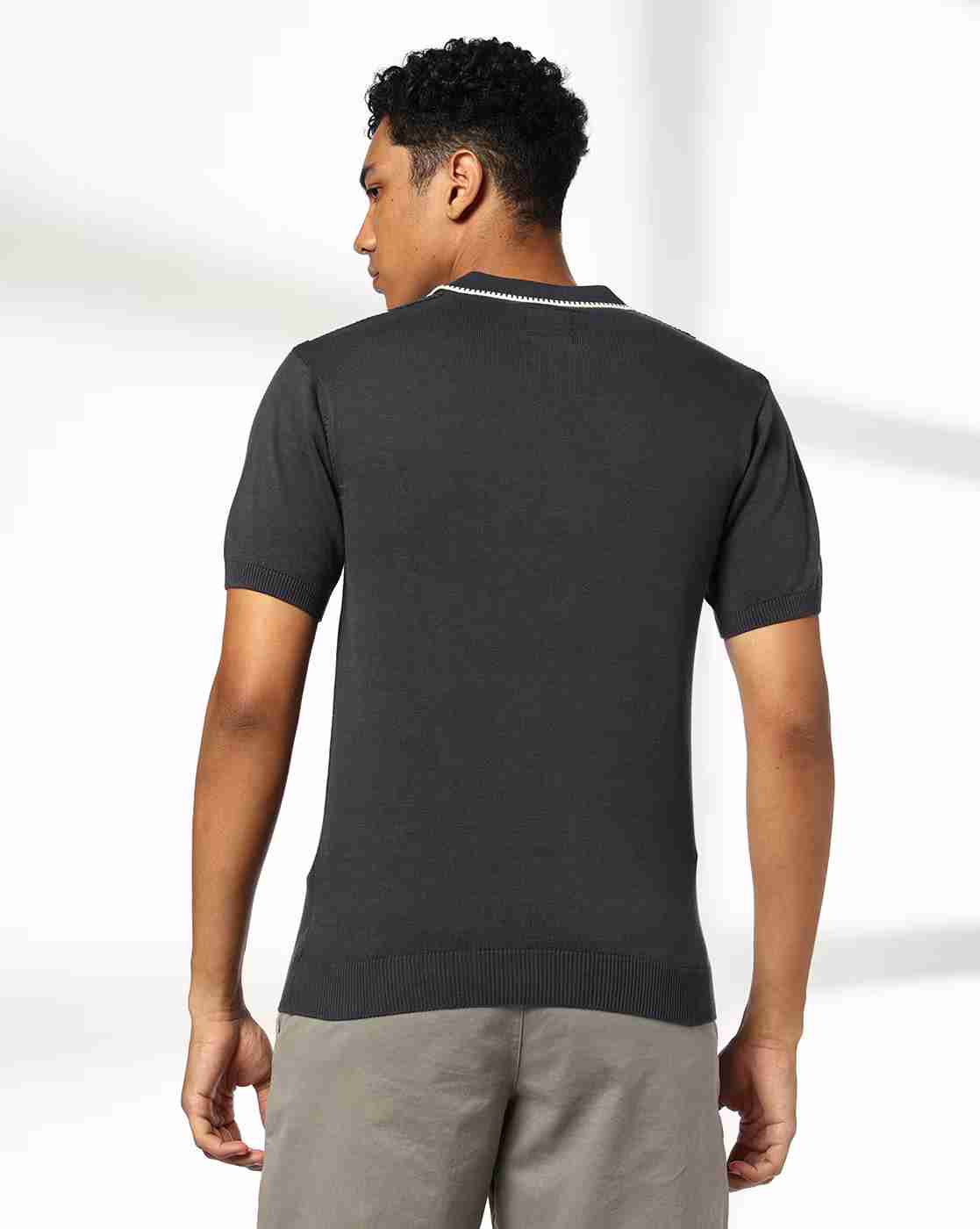 NETPLAY | Men Striped Slim Fit Polo T-Shirt|2