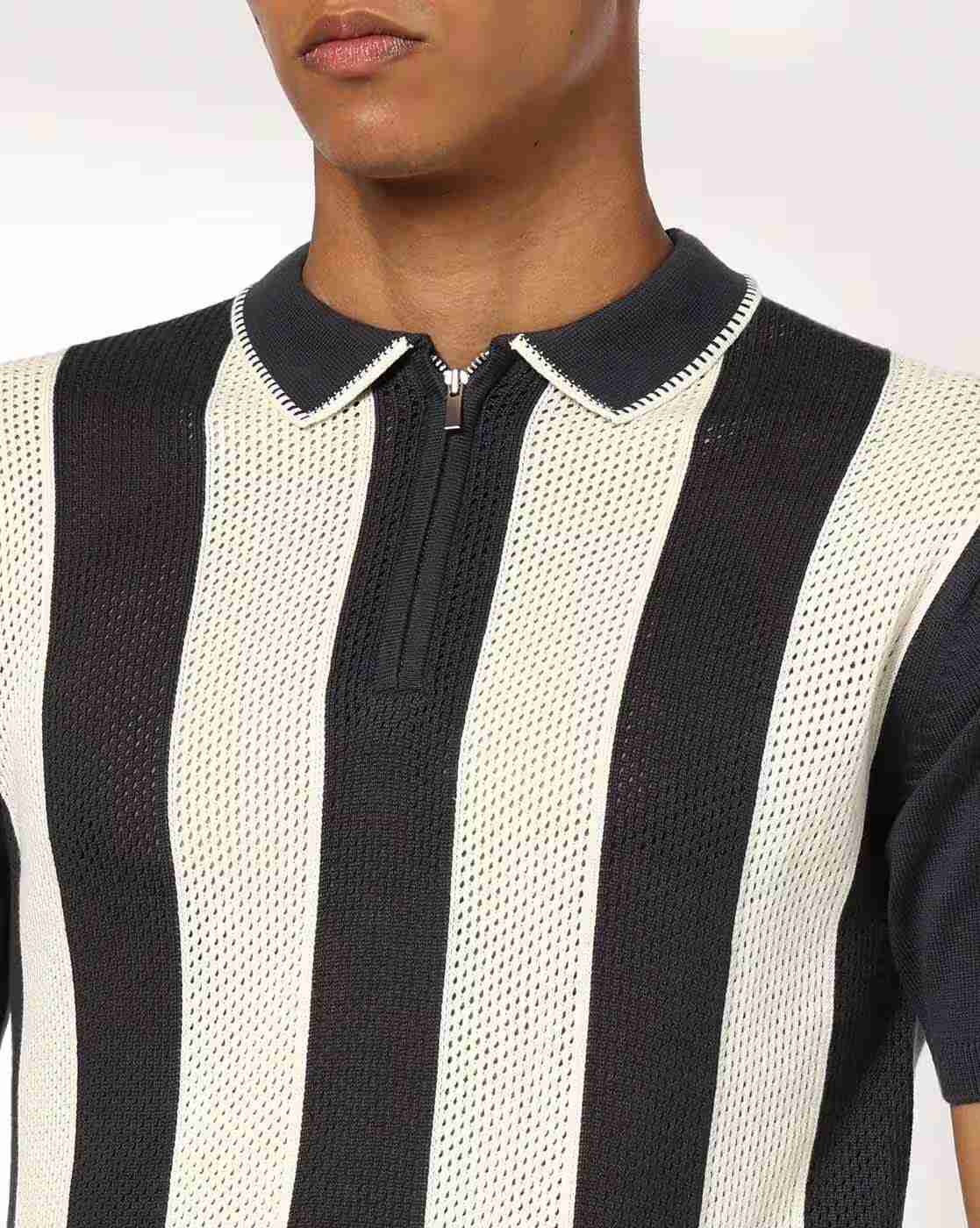 NETPLAY | Men Striped Slim Fit Polo T-Shirt|4