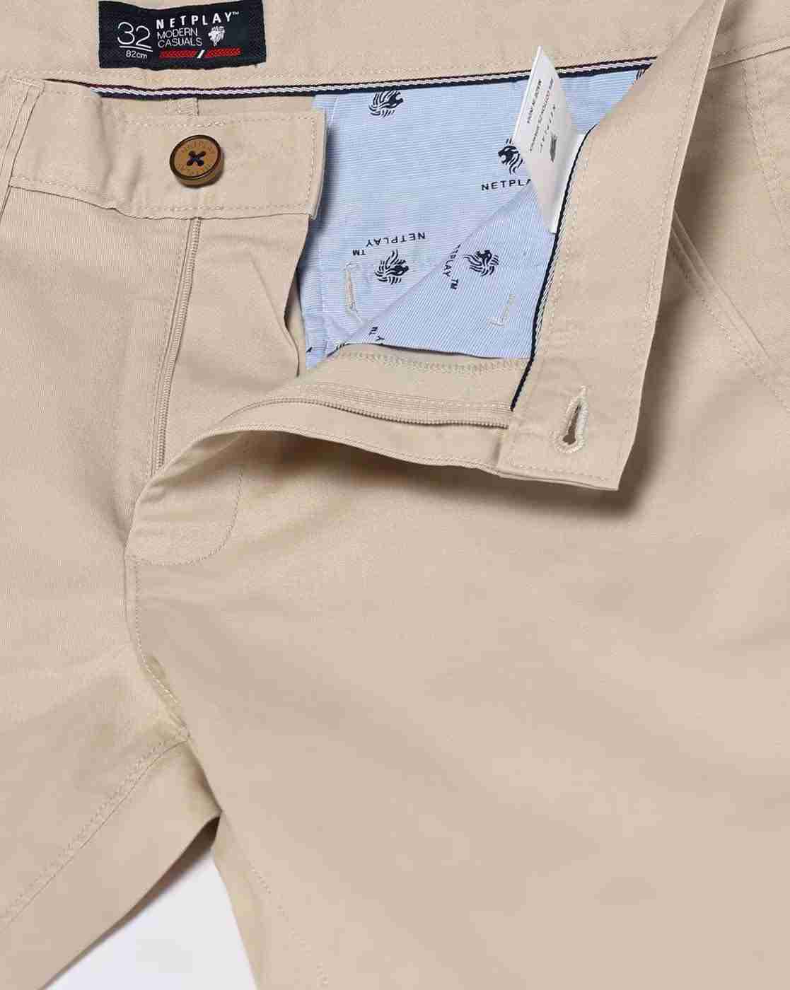 NETPLAY | Men Tapered Fit Flat-Front Chinos|4