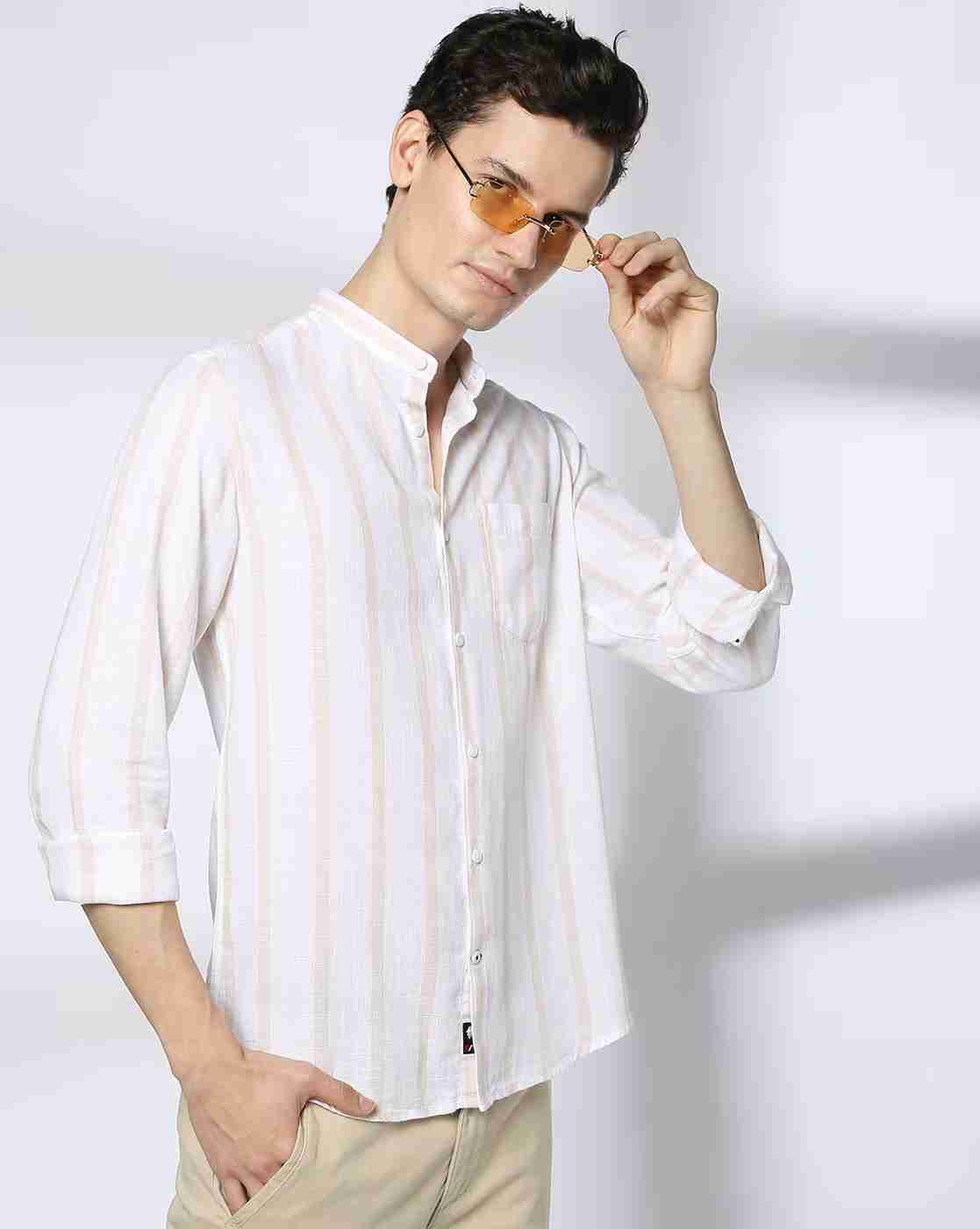 NETPLAY | Men Striped Regular Fit Shirt with Patch Pocket|0