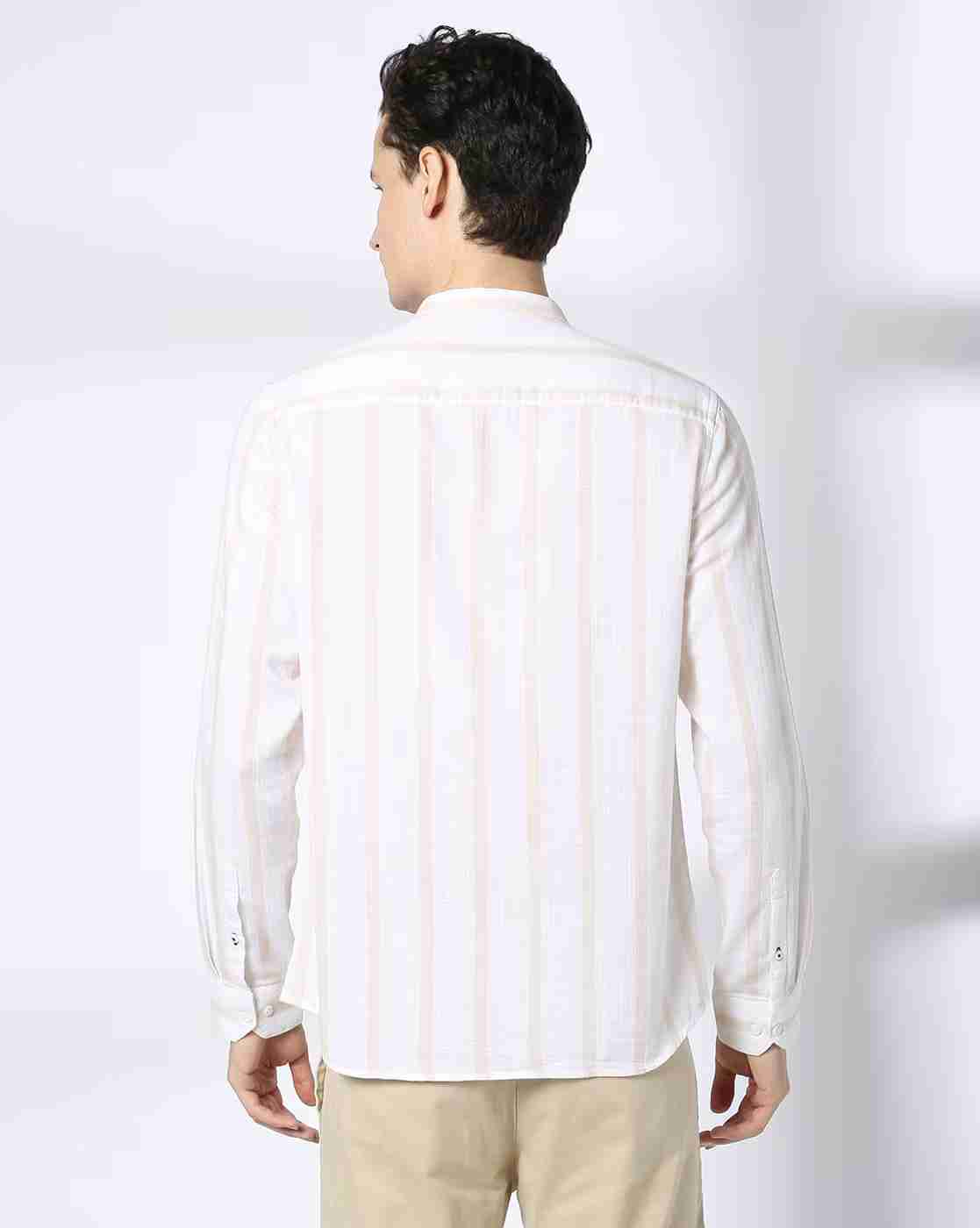 NETPLAY | Men Striped Regular Fit Shirt with Patch Pocket|2