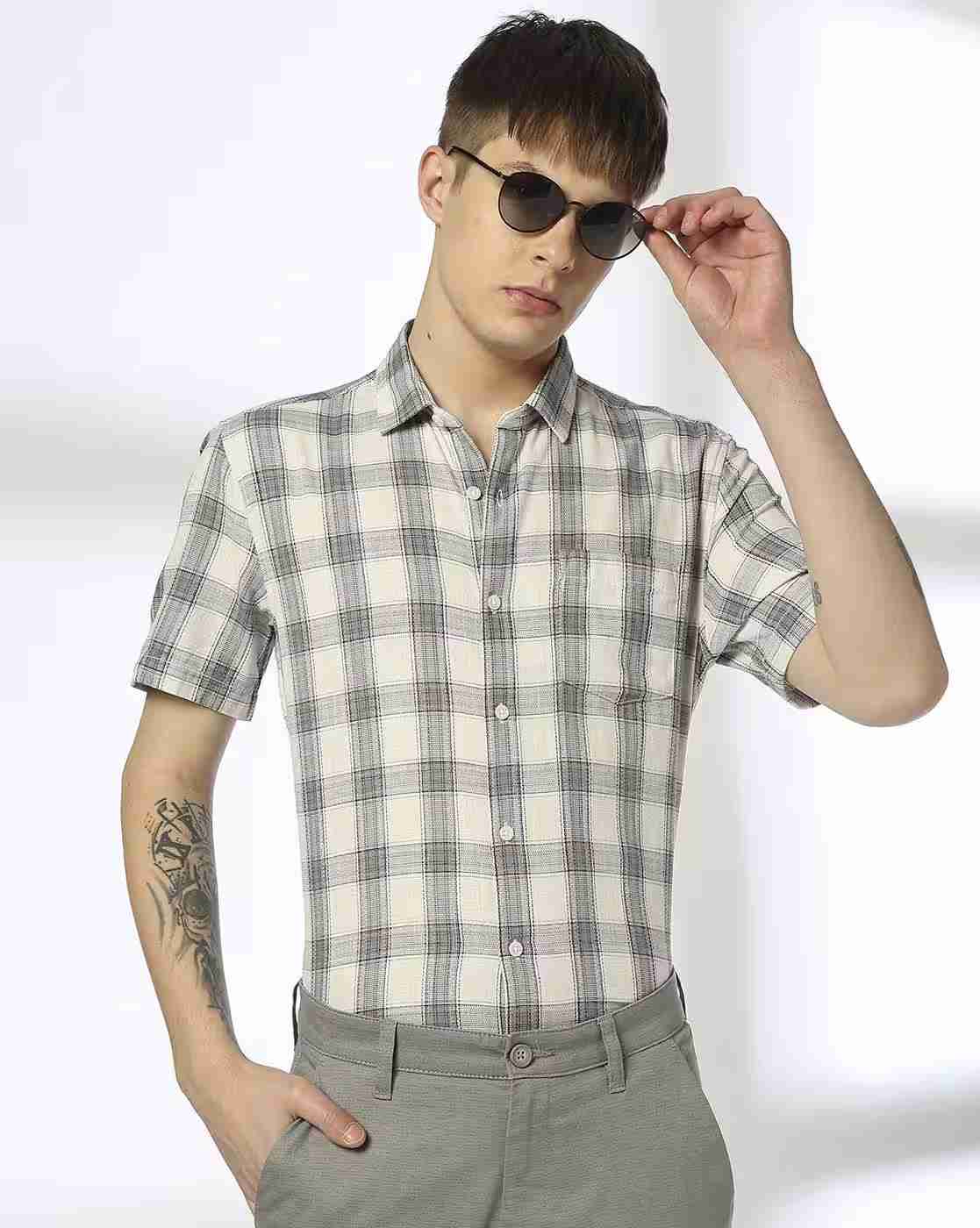 NETPLAY | Men Checked Regular Fit Shirt|0