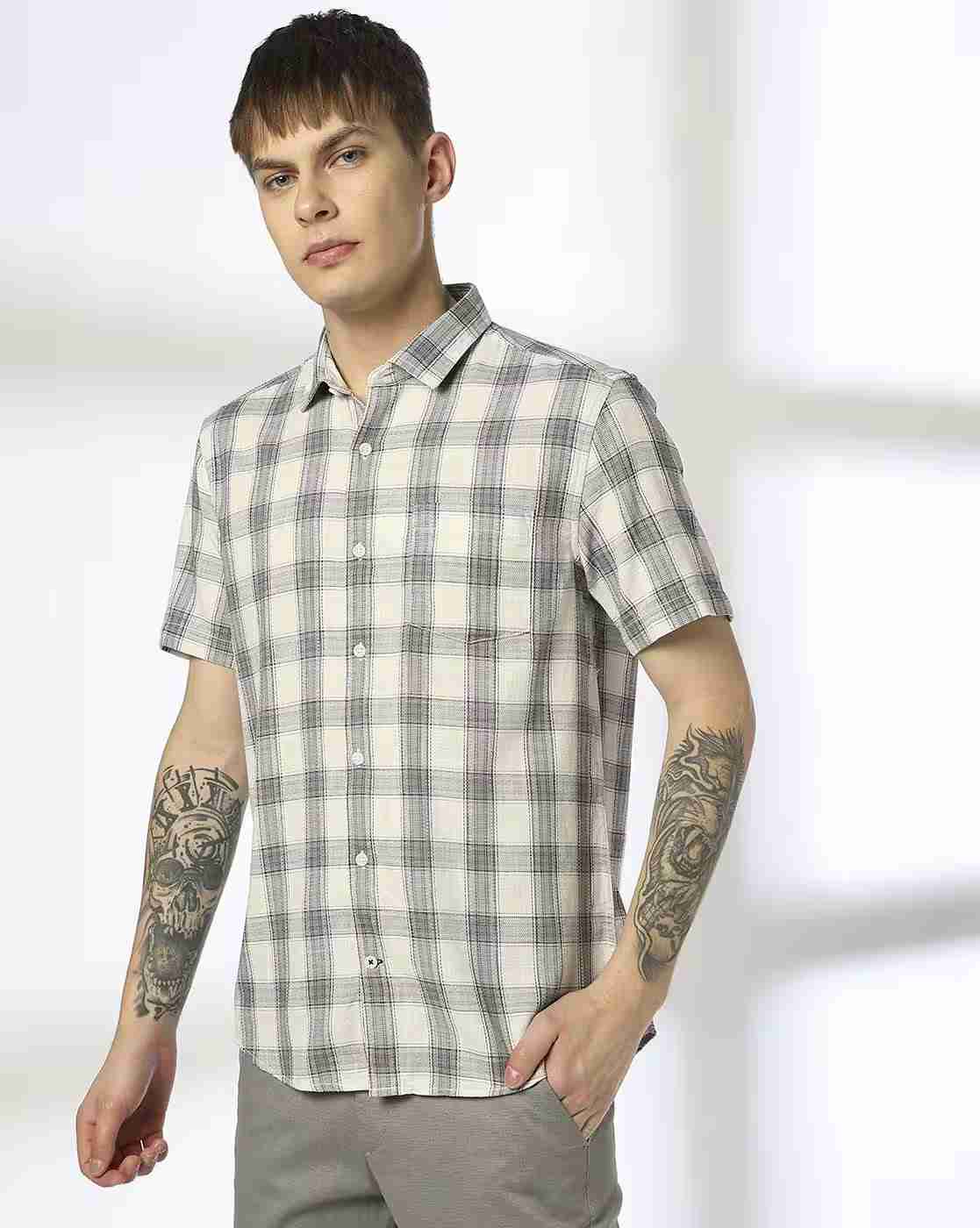 NETPLAY | Men Checked Regular Fit Shirt|3