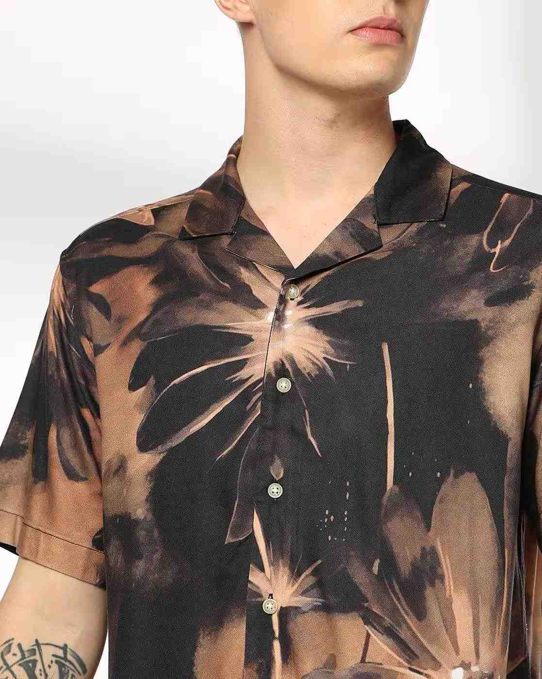NETPLAY | Men Floral Print Regular Fit Resort Shirt|4