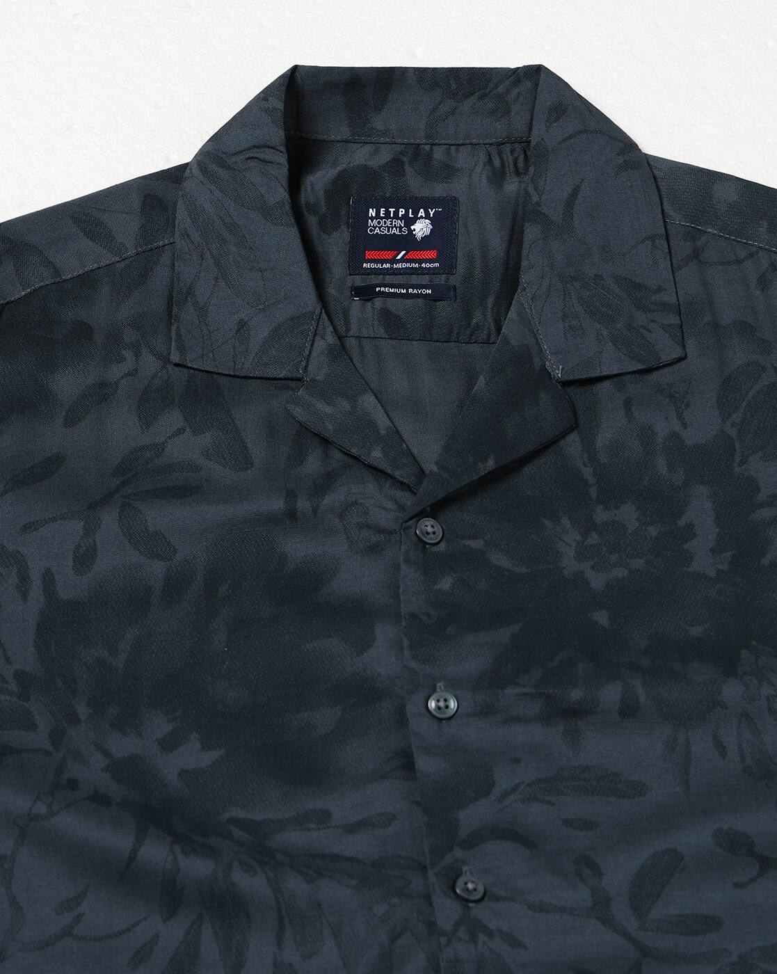 NETPLAY | Men Floral Print Regular Fit Shirt|4