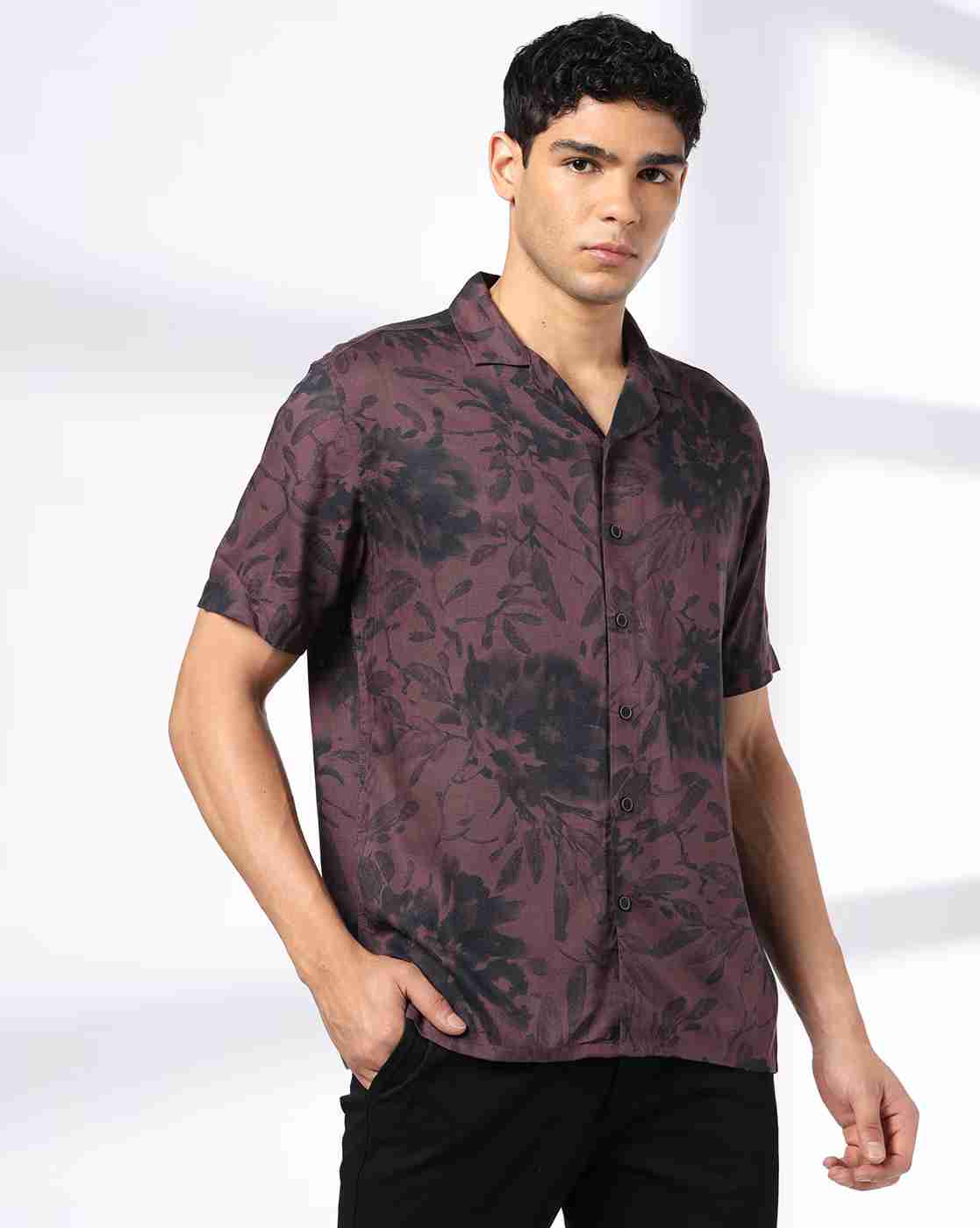 NETPLAY | Men Floral Print Regular Fit Shirt|0