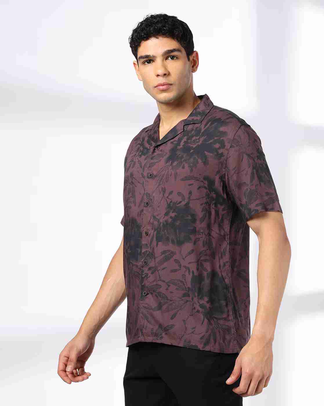 NETPLAY | Men Floral Print Regular Fit Shirt|1
