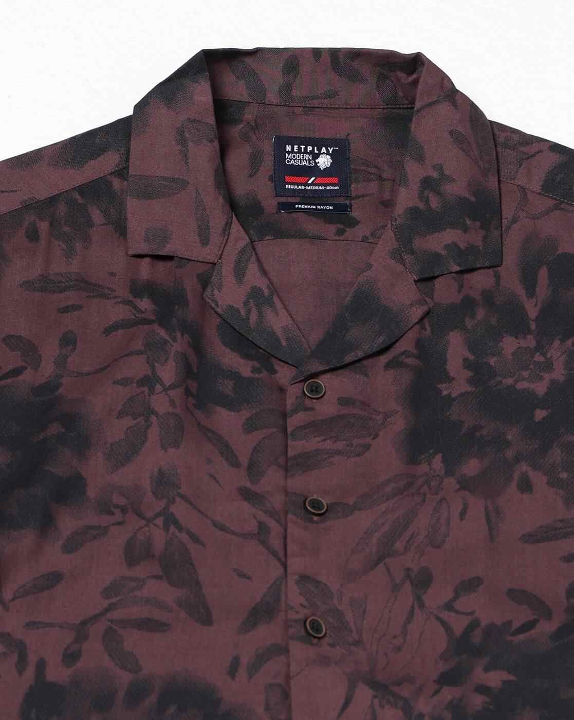 NETPLAY | Men Floral Print Regular Fit Shirt|4