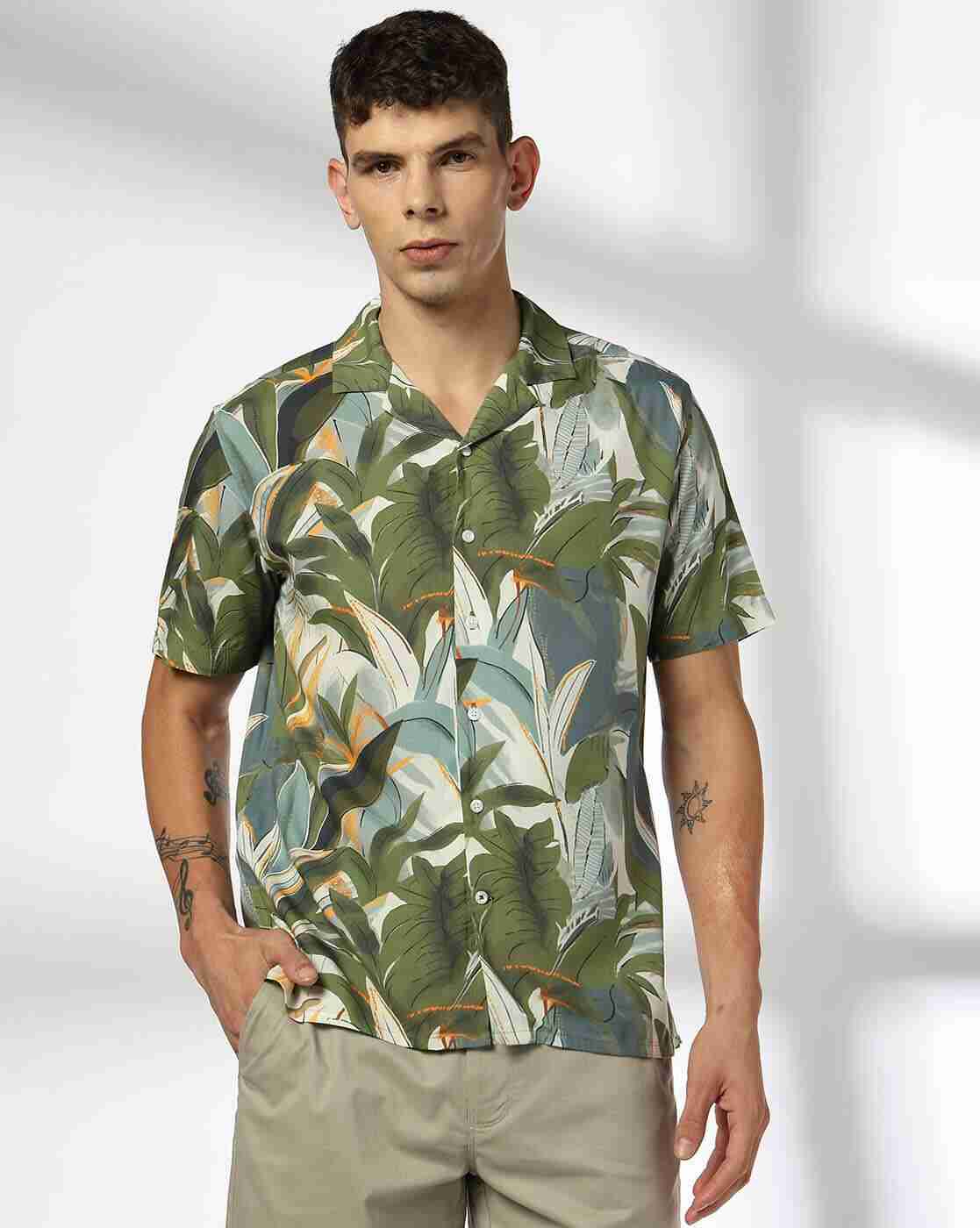 NETPLAY | Men Tropical Print Regular Fit Shirt|3