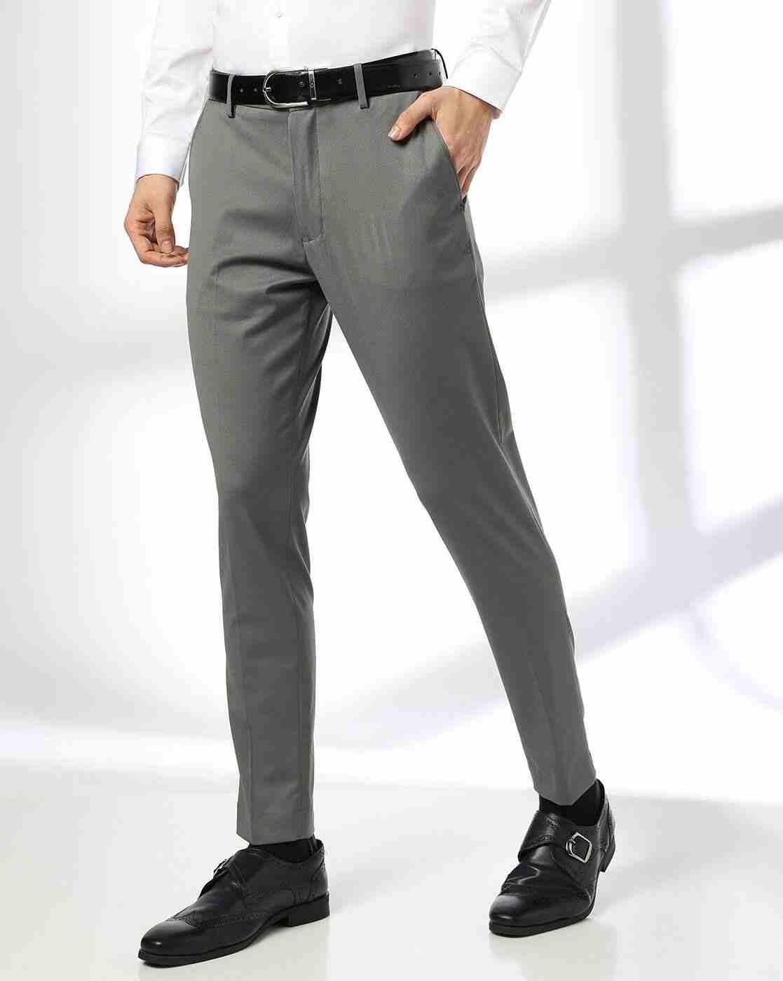 NETPLAY | Men Mid-Rise Slim Fit Flat-Front Trousers|0