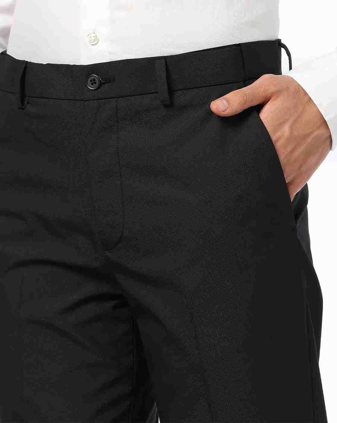 NETPLAY | Men Slim Fit Flat-Front Trousers|3
