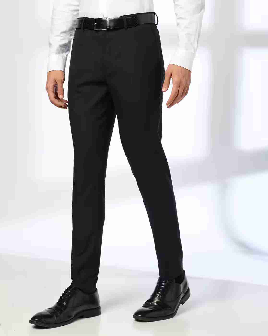 NETPLAY | Men Slim Fit Flat-Front Trousers|0