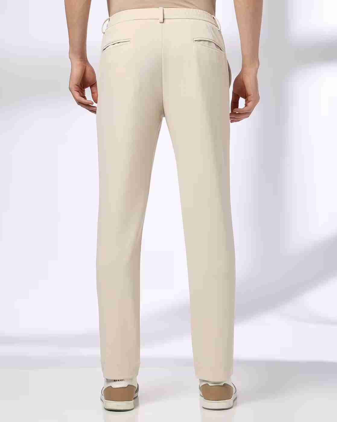 NETPLAY | Men Slim Fit Flat-Front Trousers|2