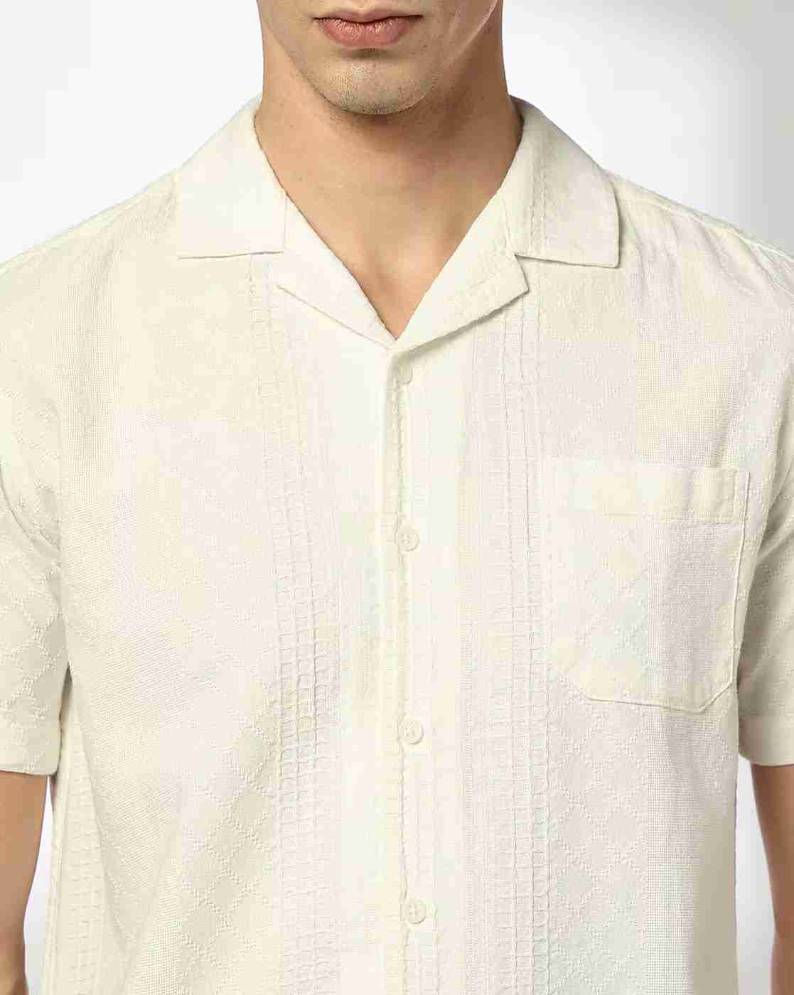 NETPLAY | Men Self-Weaved Regular Fit Shirt|4
