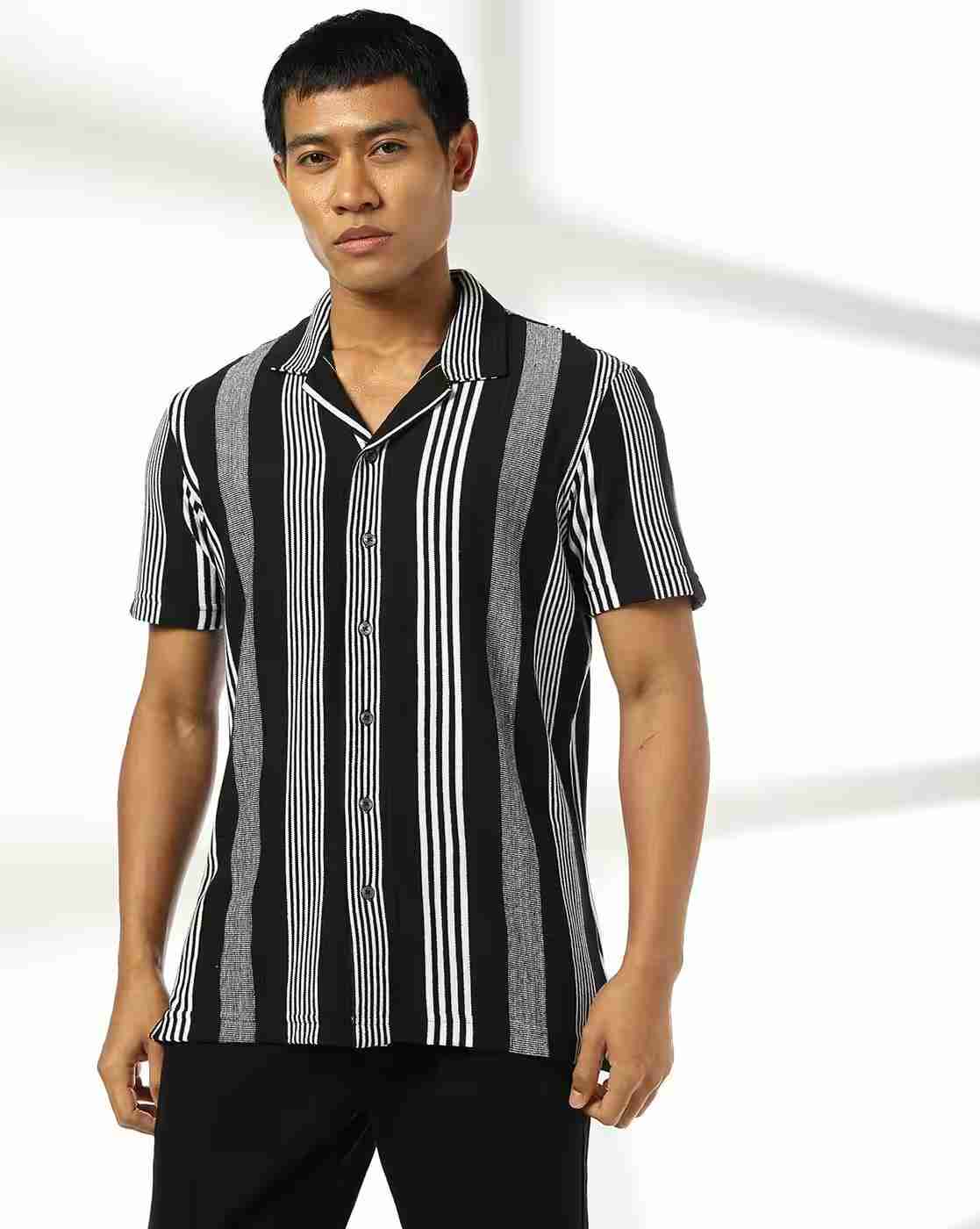 Men Striped Slim Fit Shirt