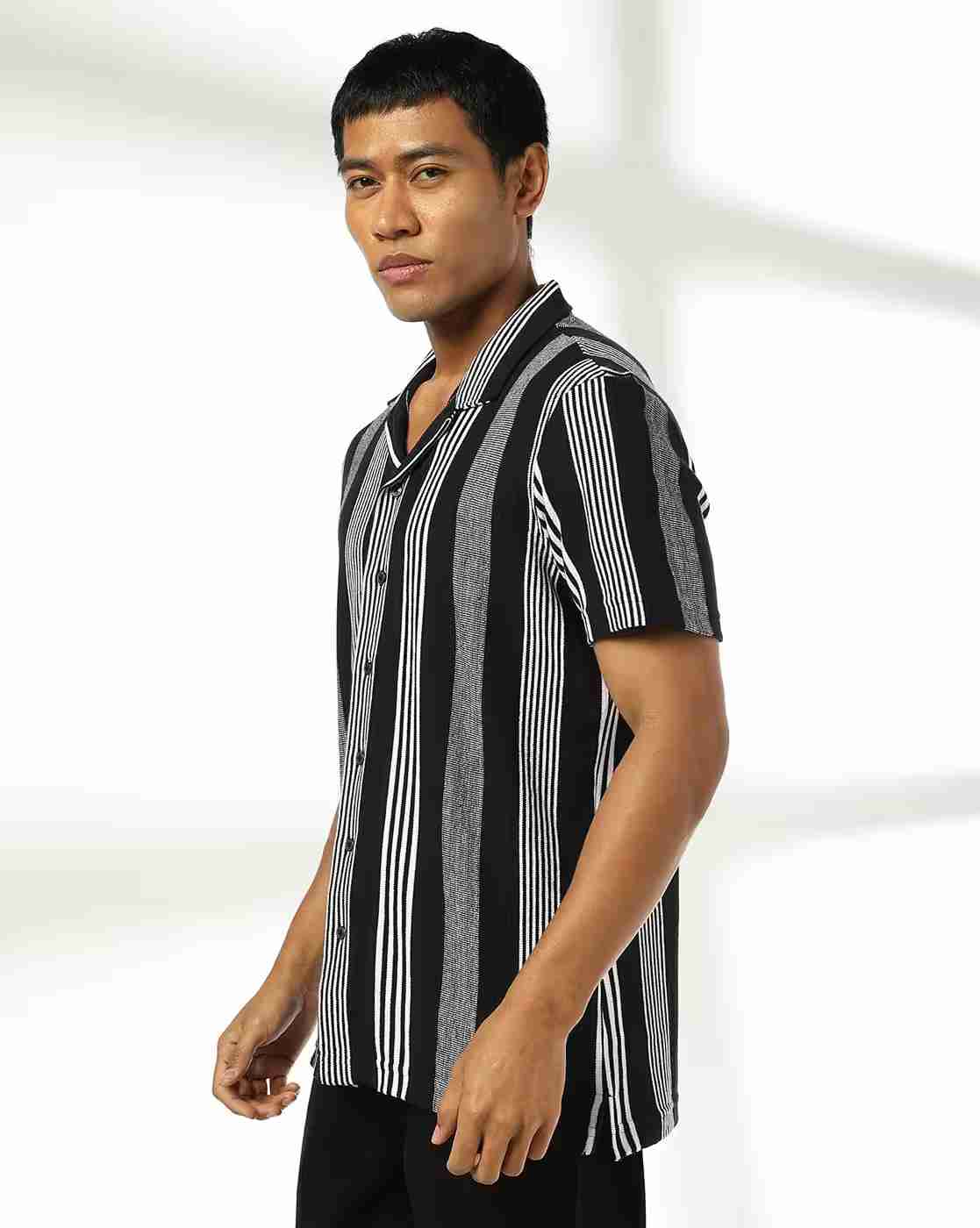 NETPLAY | Men Striped Slim Fit Shirt|1