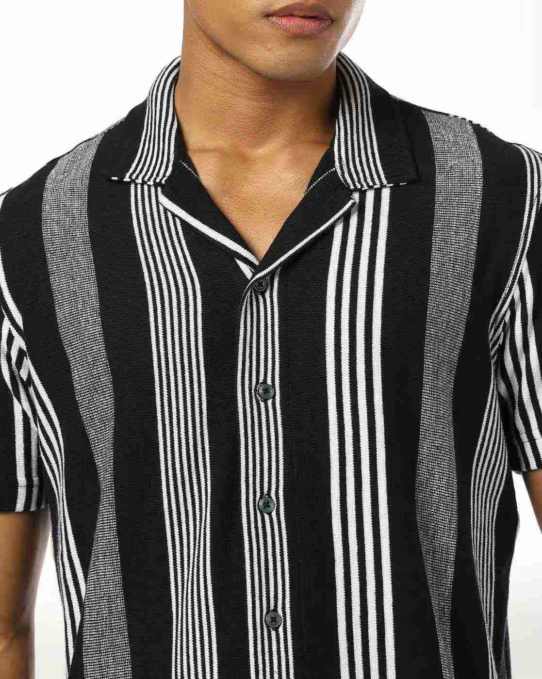 NETPLAY | Men Striped Slim Fit Shirt|3